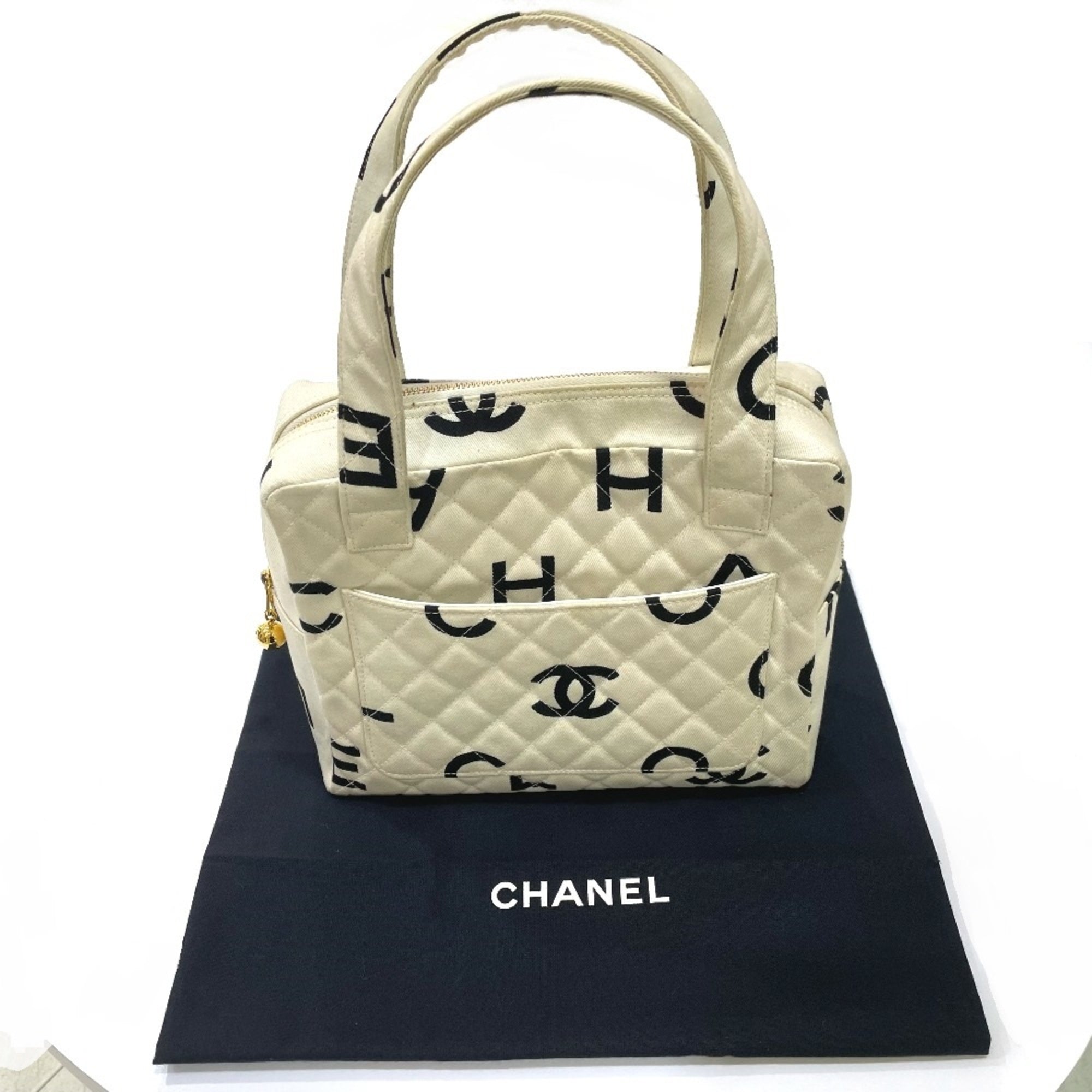 Chanel White Cotton Handbag (Pre-Owned)