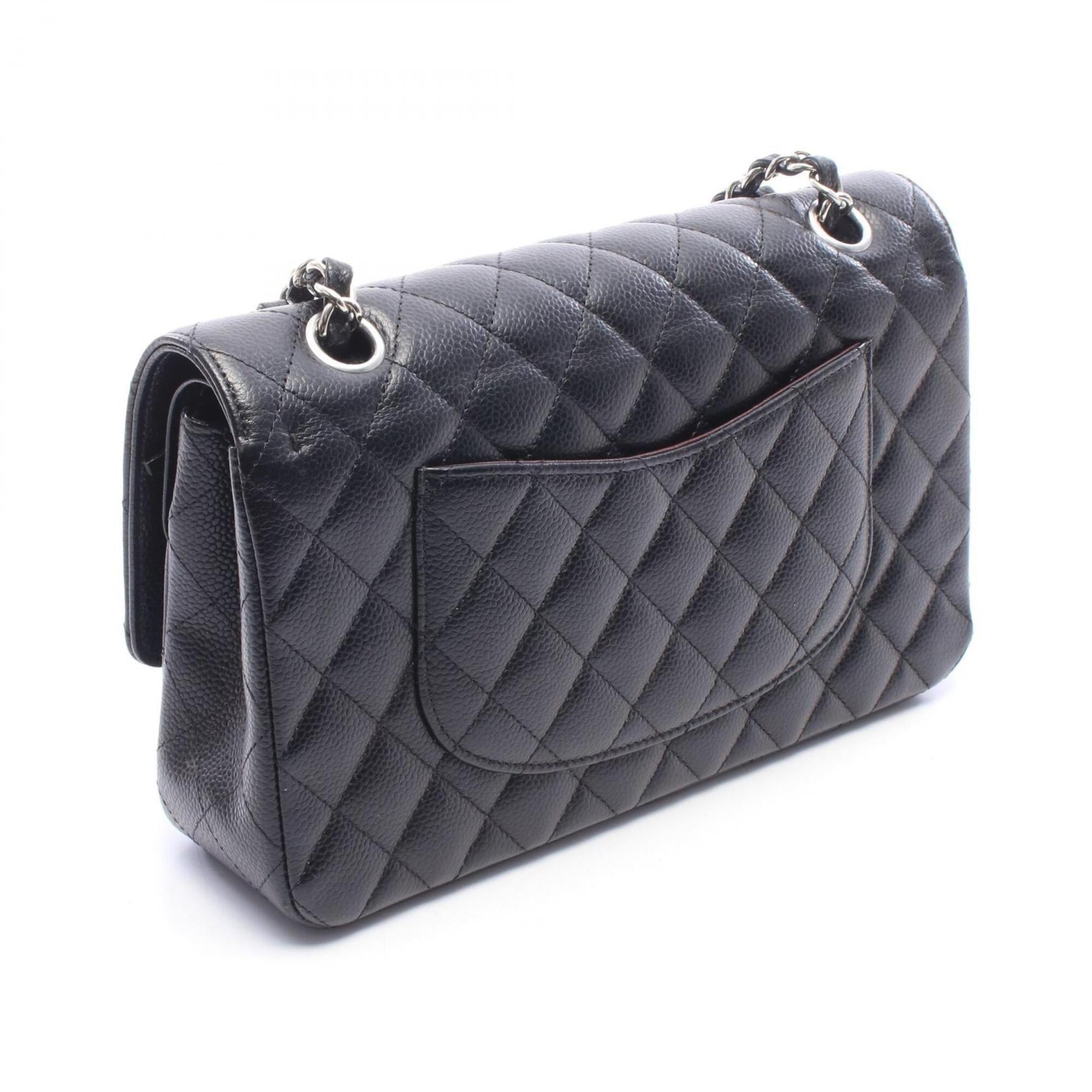 Chanel Black Grained Calfskin Handbag Shoulder Bag (Pre-Owned)