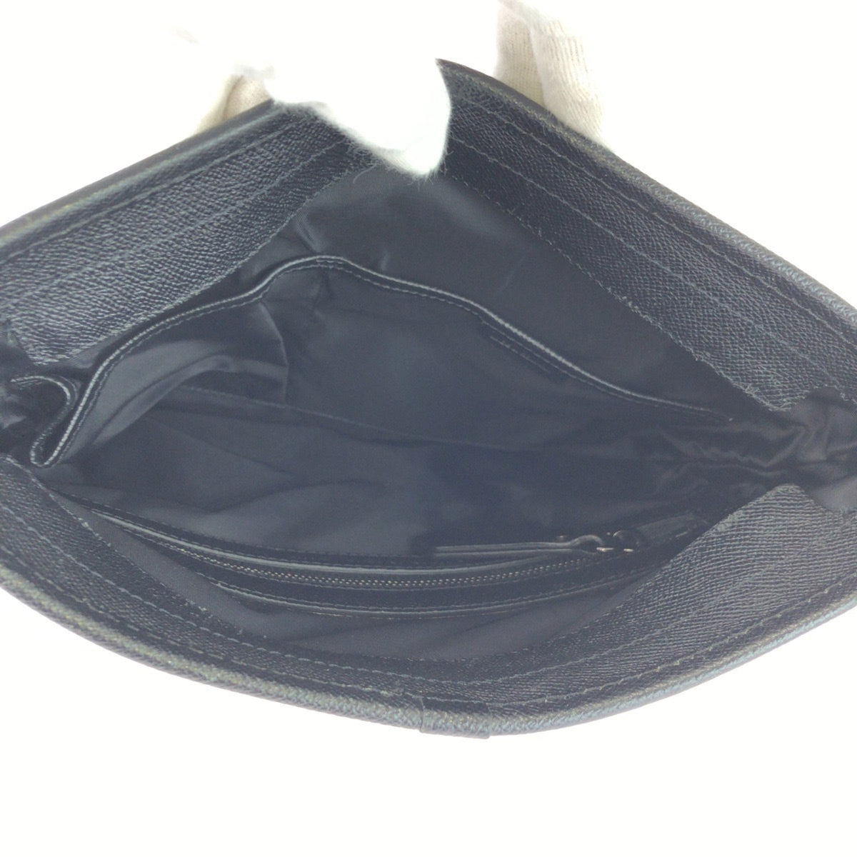 Burberry Black Gray Nylon Leather Messenger Bag Shoulder Bag (Pre-Owned)
