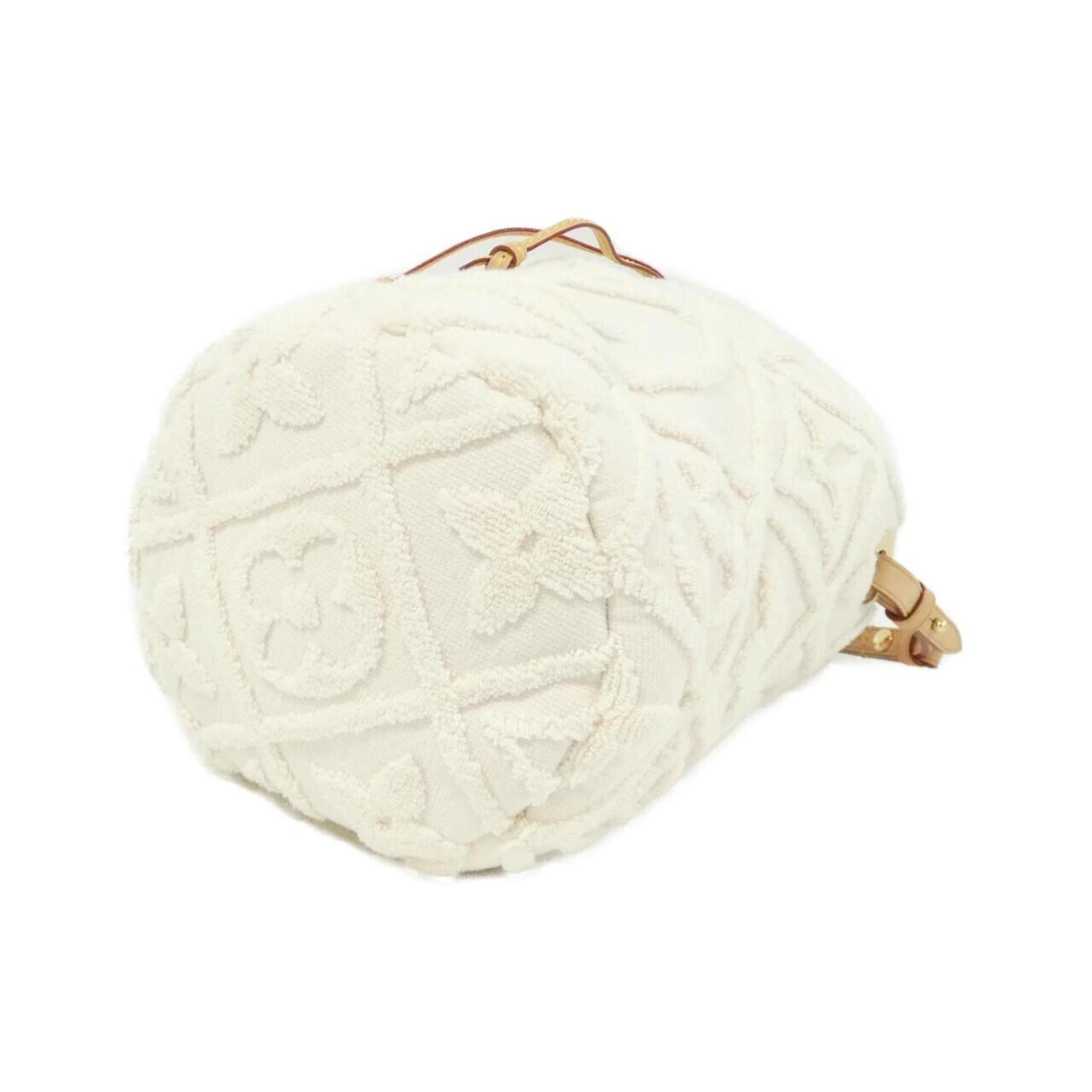 Louis Vuitton White Jacquard Cotton Handbag (Pre-Owned)