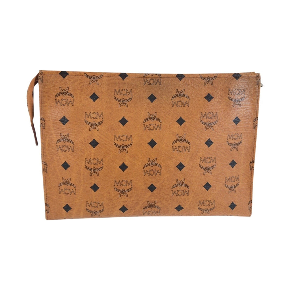 Mcm Brown Leather Clutch Bag (Pre-Owned)