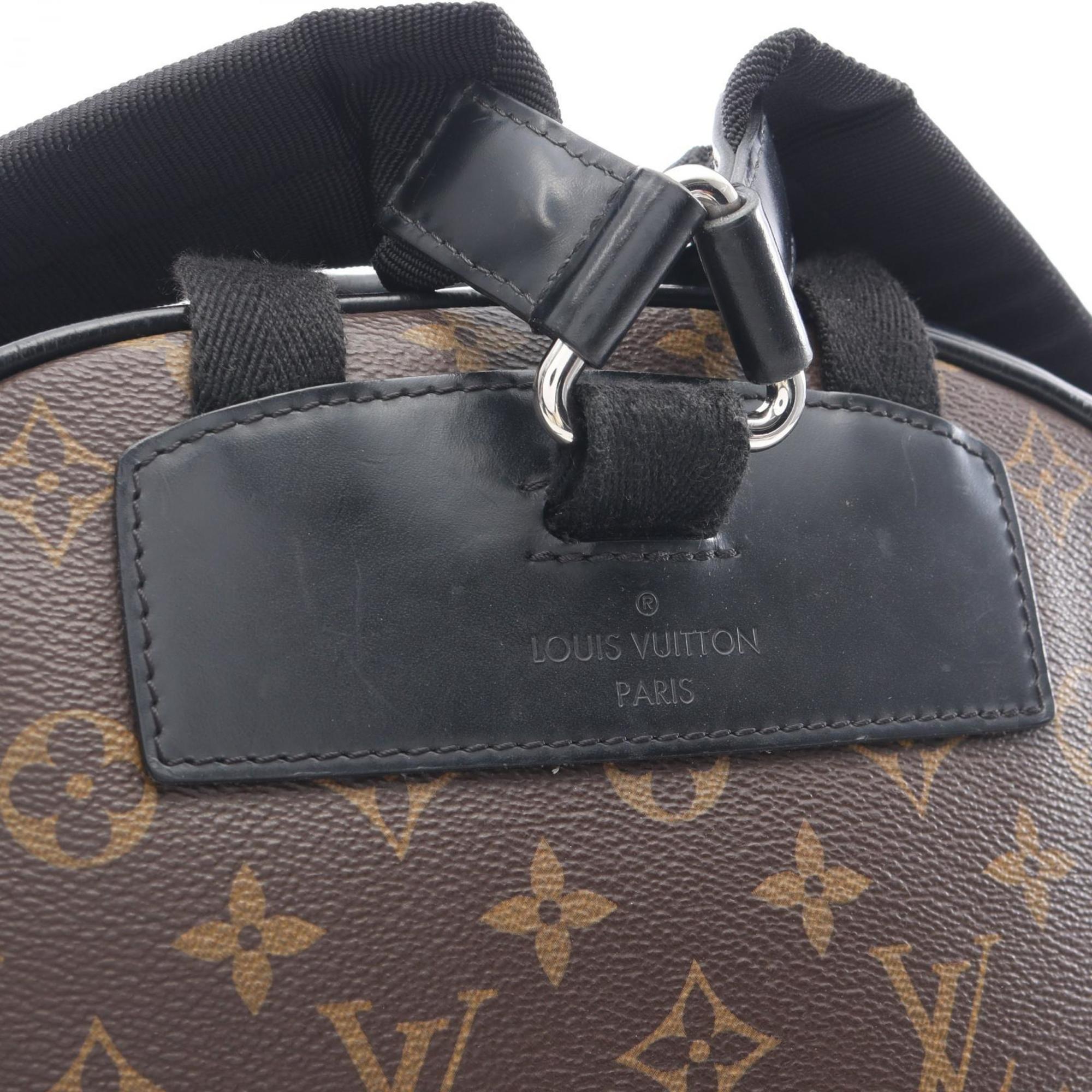 Louis Vuitton Black Brown Monogram Macassar Coated Canvas Leather Backpack (Pre-Owned)