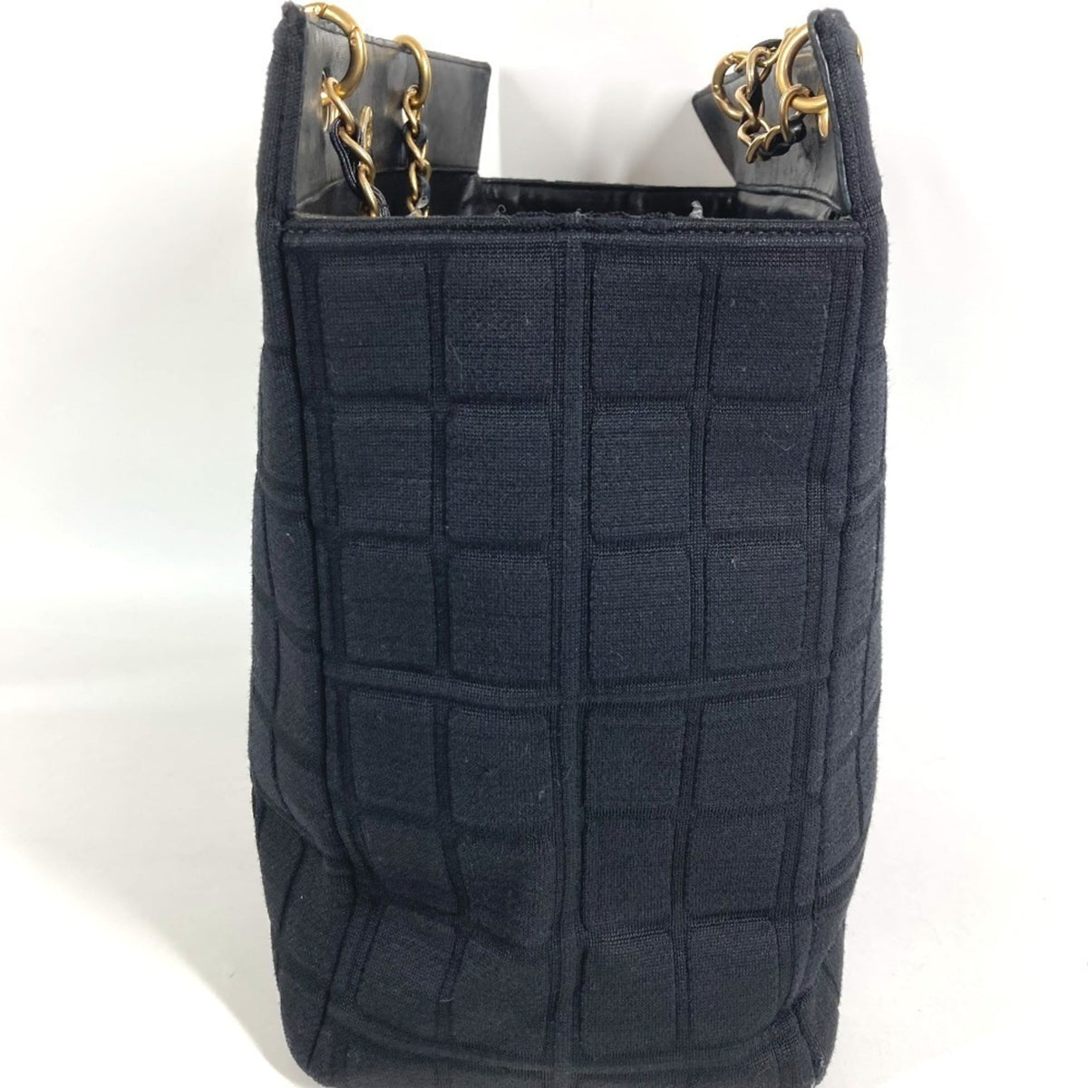 Chanel Black Cotton Shoulder Bag Tote Bag (Pre-Owned)