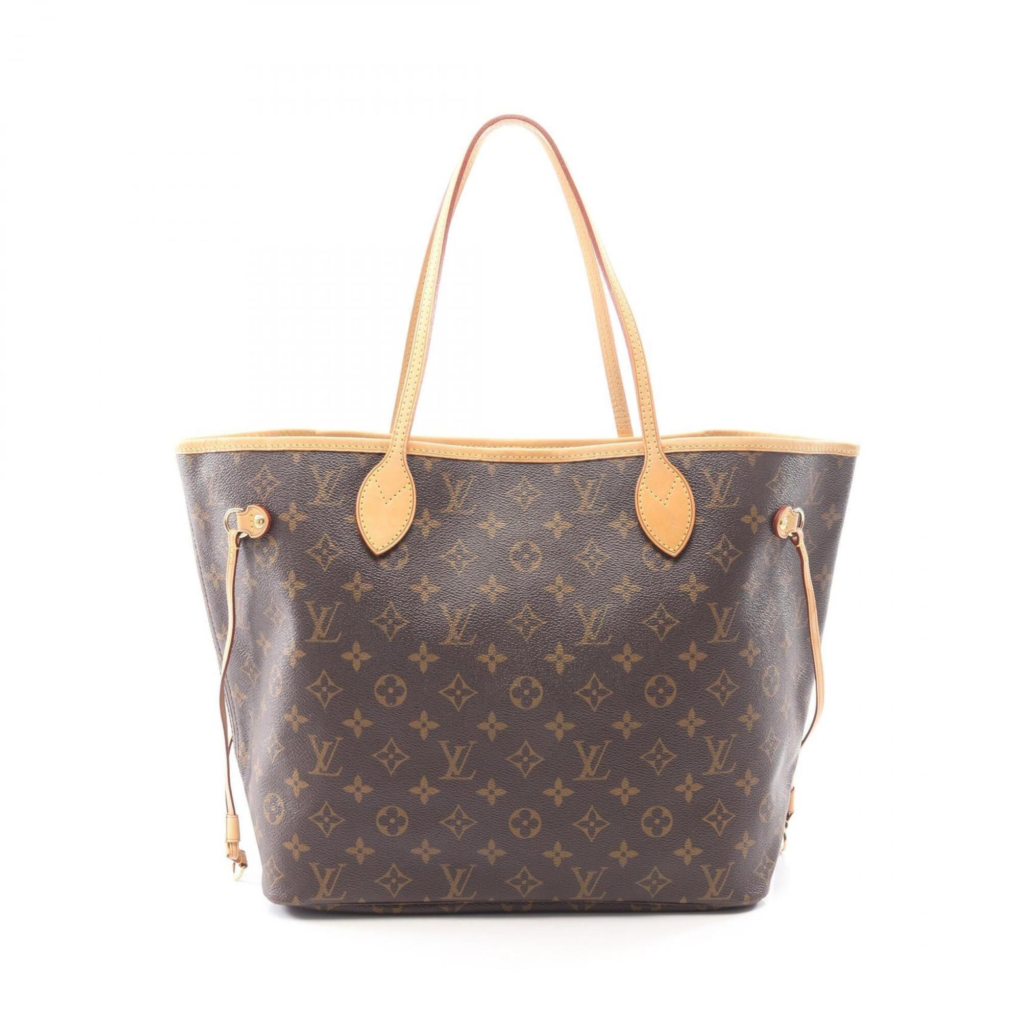 Louis Vuitton Brown Coated Canvas Leather Handbag Tote Bag (Pre-Owned)