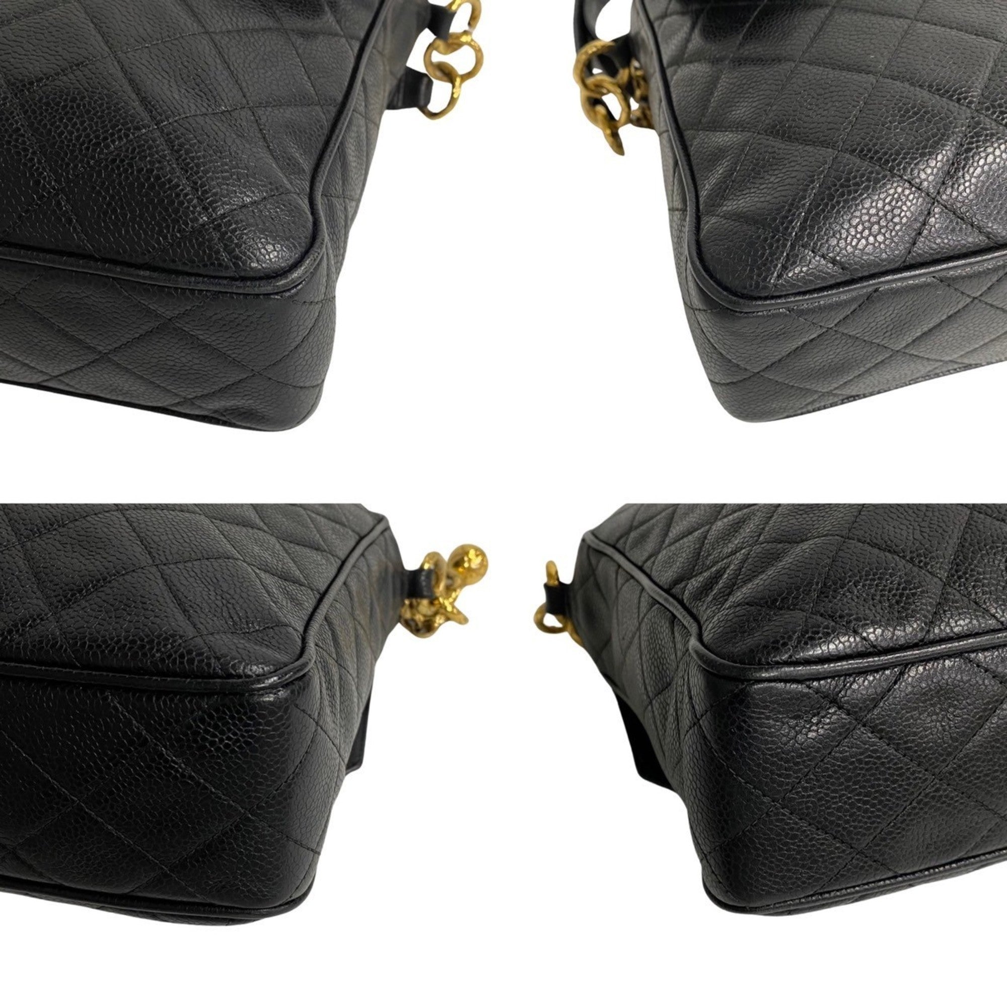 Chanel Black Leather Shoulder Bag (Pre-Owned)