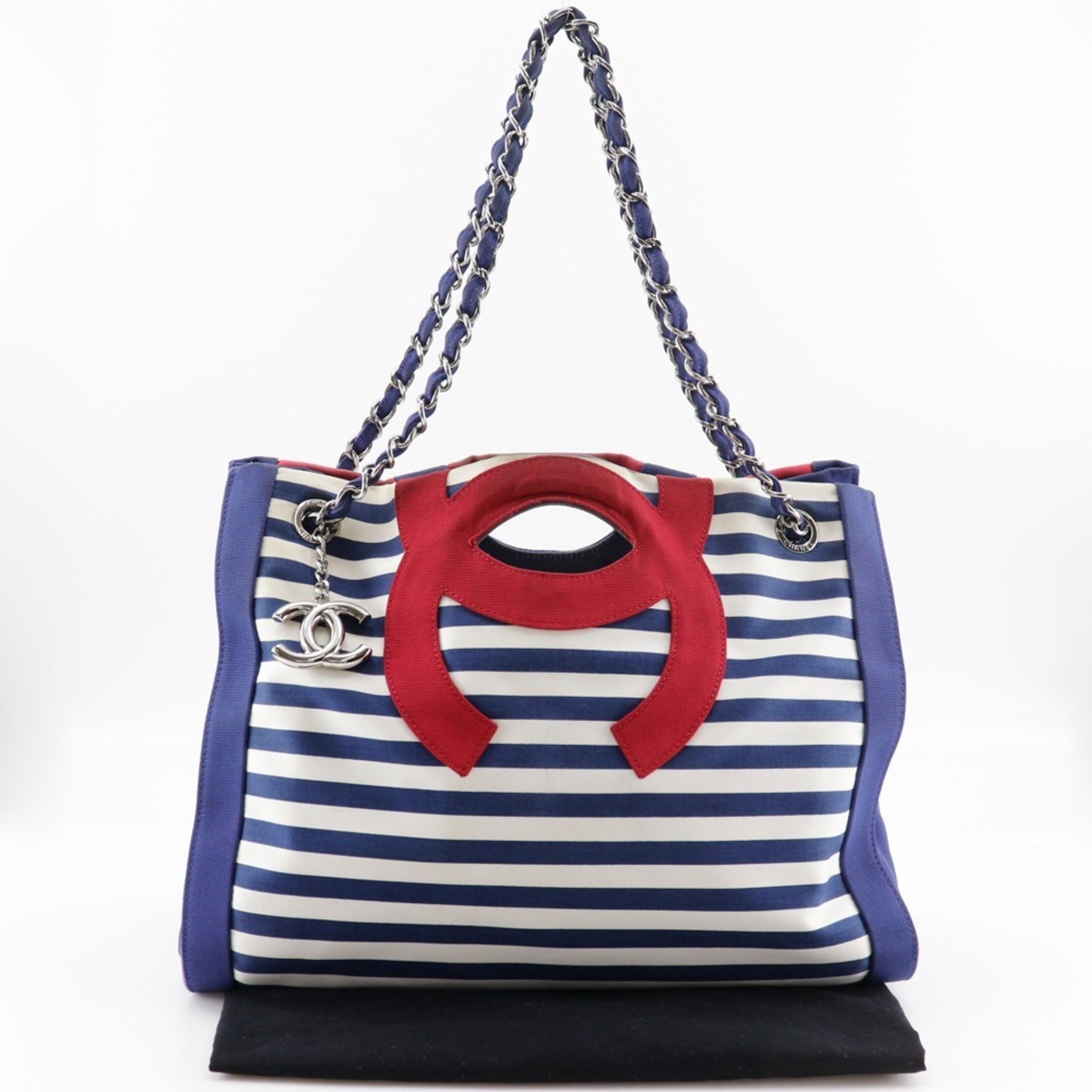 Chanel Navy Cotton Tote Bag (Pre-Owned)