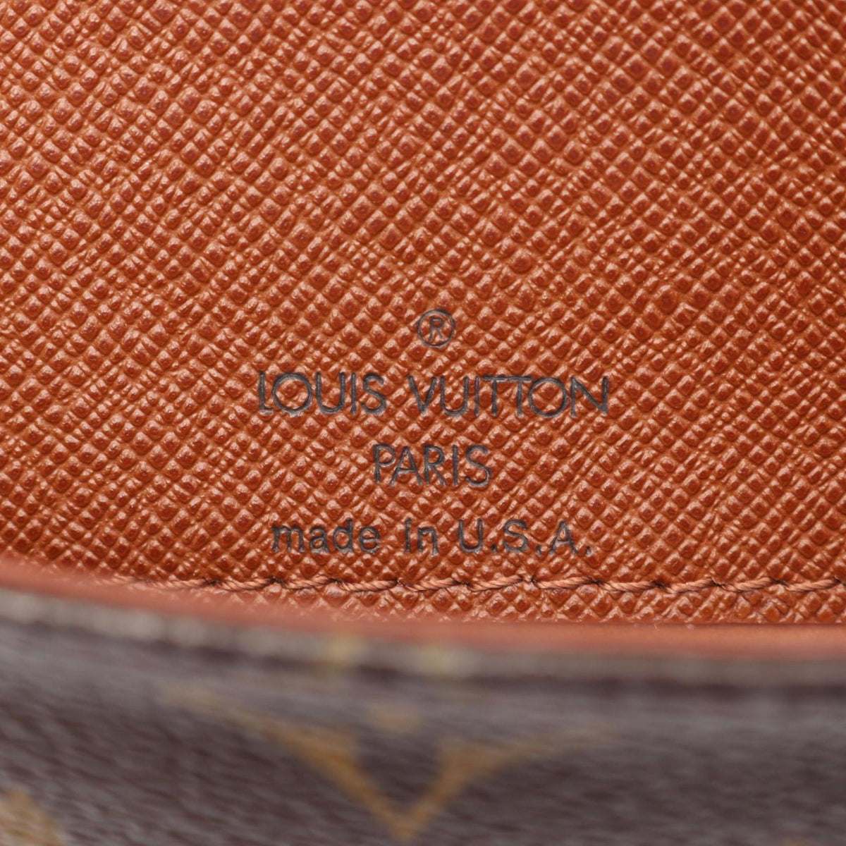 Louis Vuitton Brown Coated Canvas Leather Handbag Shoulder Bag (Pre-Owned)