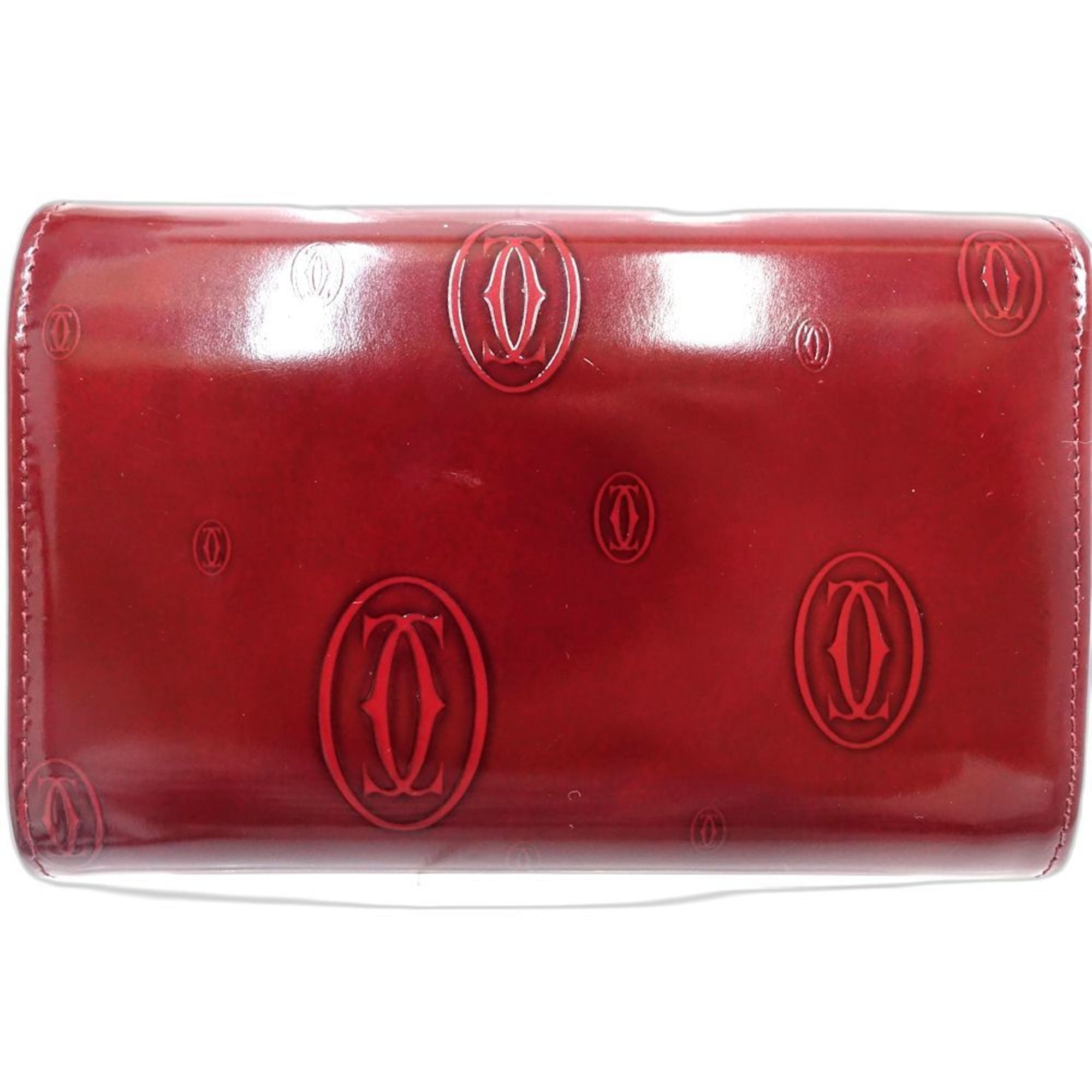 Cartier Bordeaux Patent Leather Wallet (Bi-Fold) (Pre-Owned)