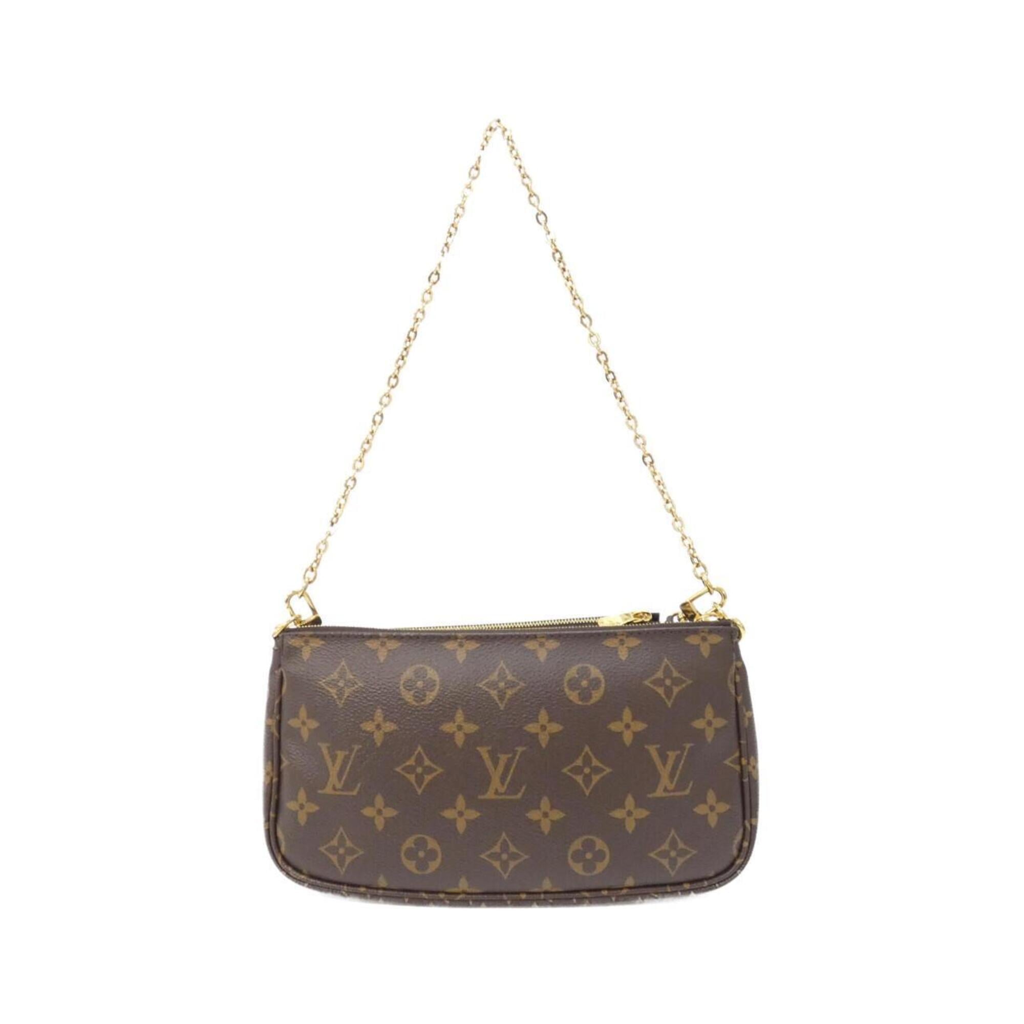 Louis Vuitton Khaki Marron Coated Canvas Pochette Pouch Shoulder Bag (Pre-Owned)