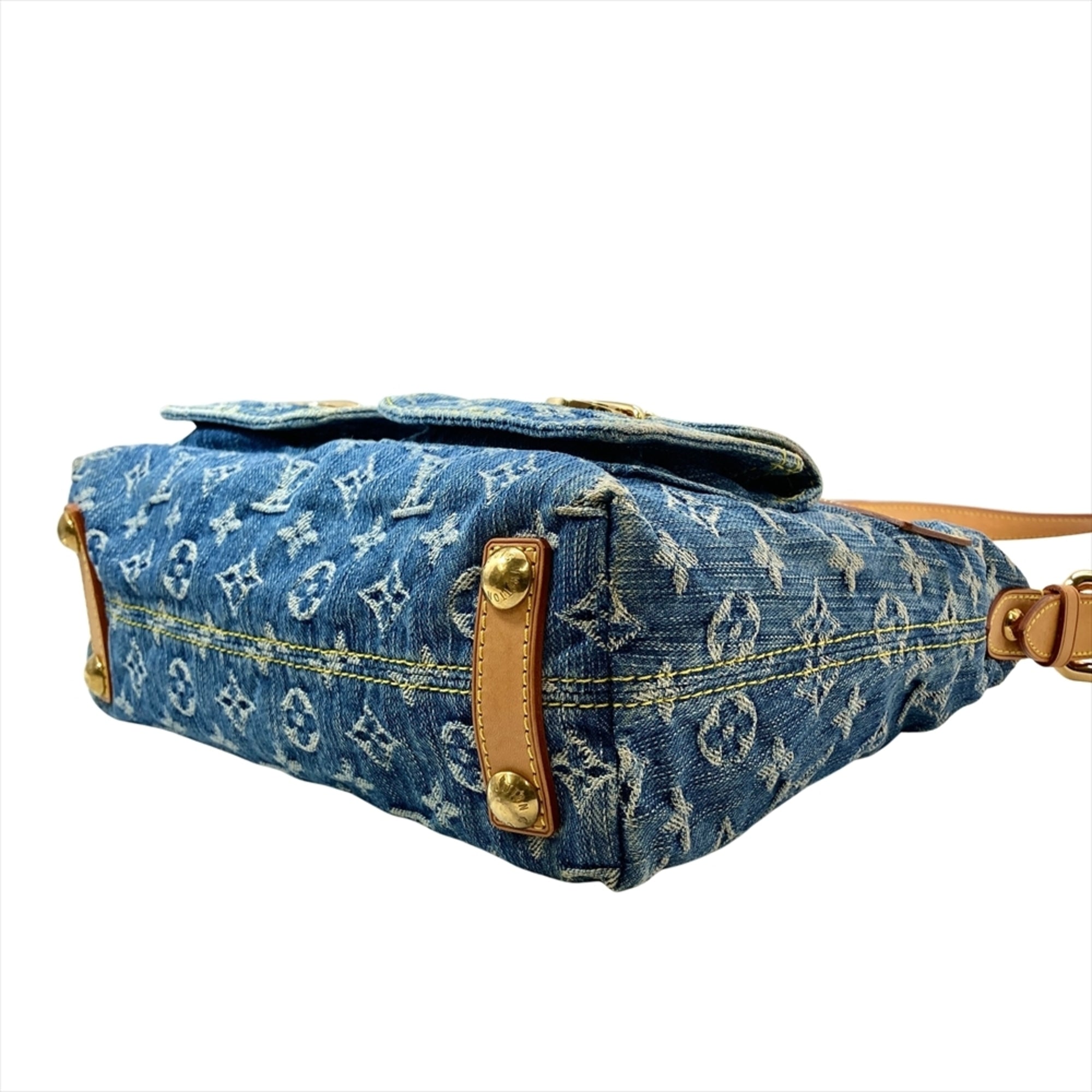 Louis Vuitton Monogram Denim Blue Monogram Denim Shoulder Bag (Pre-Owned)