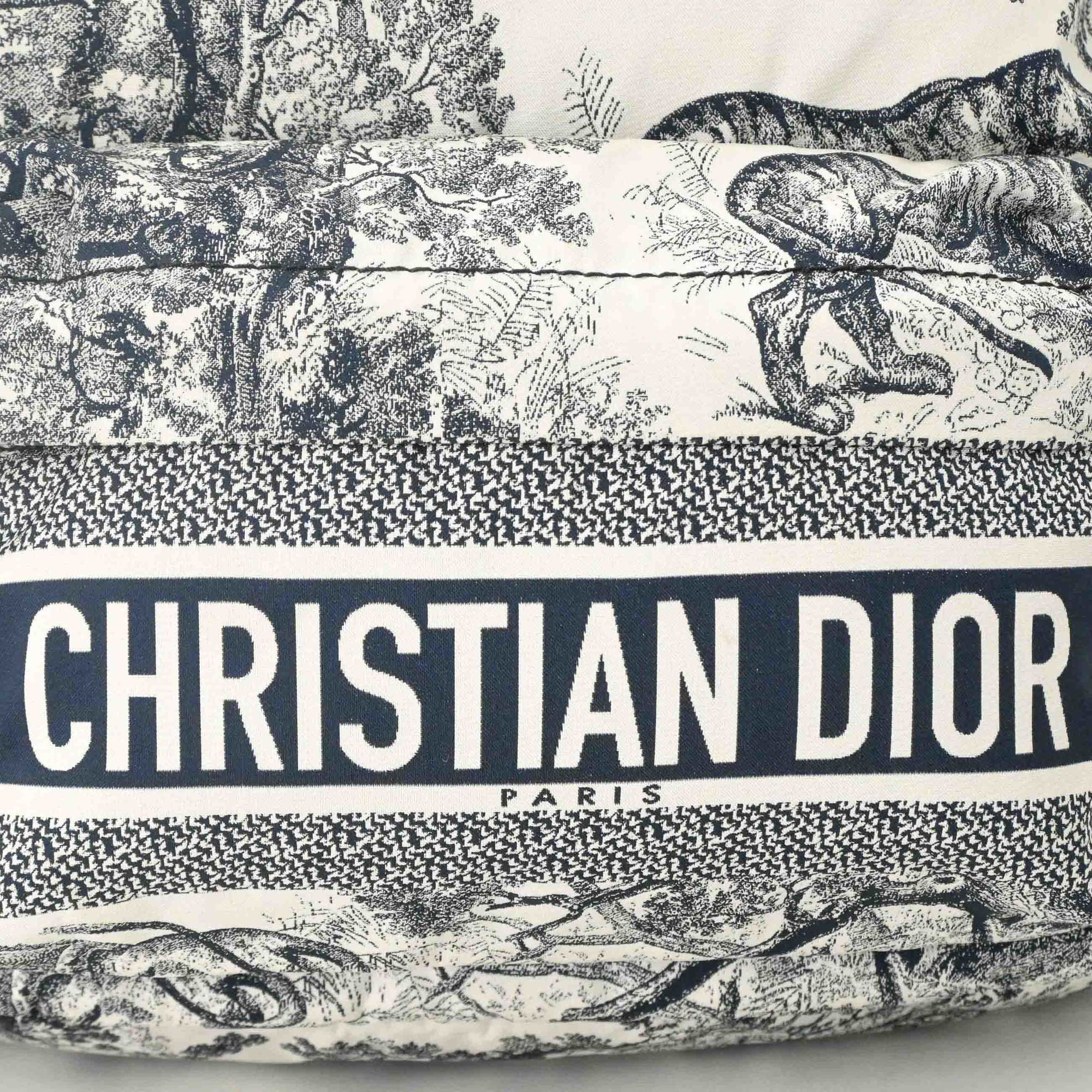 Christian Dior Navy White Nylon Backpack (Pre-Owned)