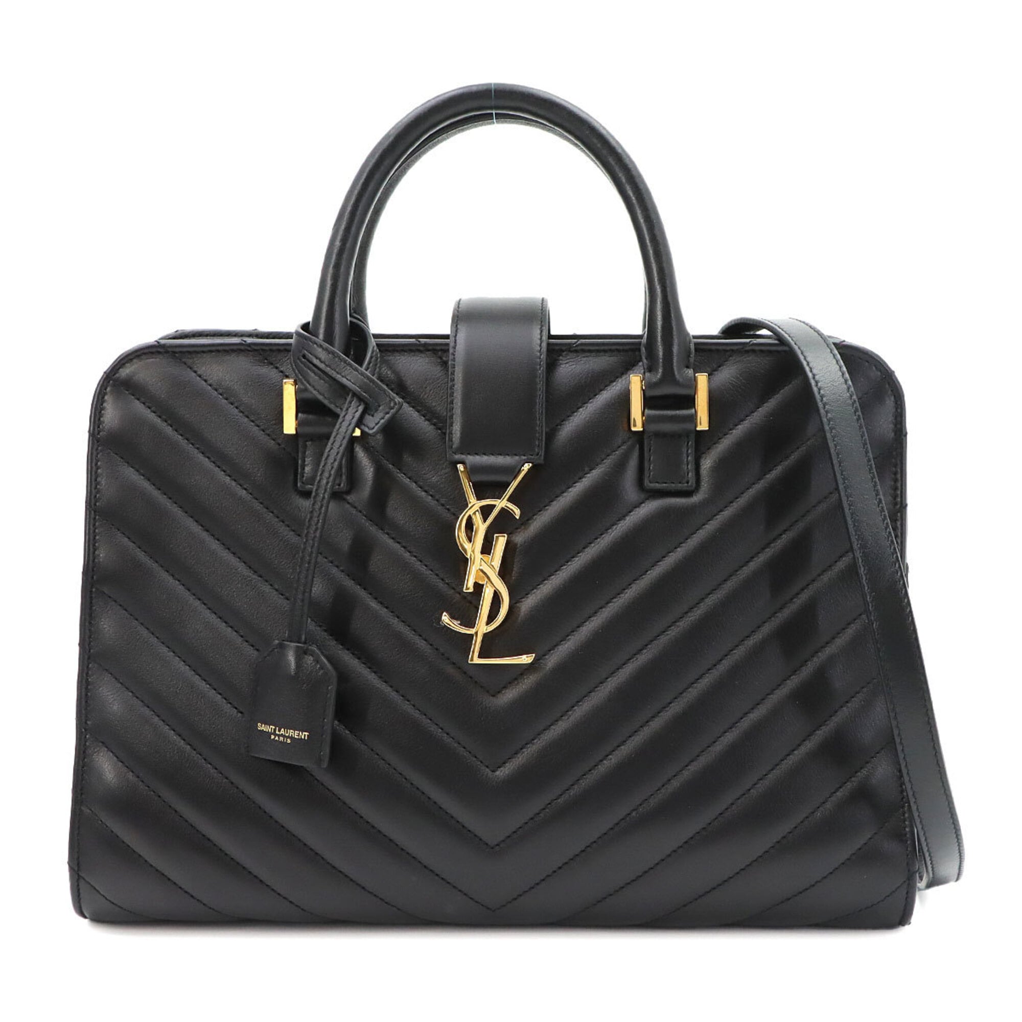 Saint Laurent Black Leather Handbag (Pre-Owned)