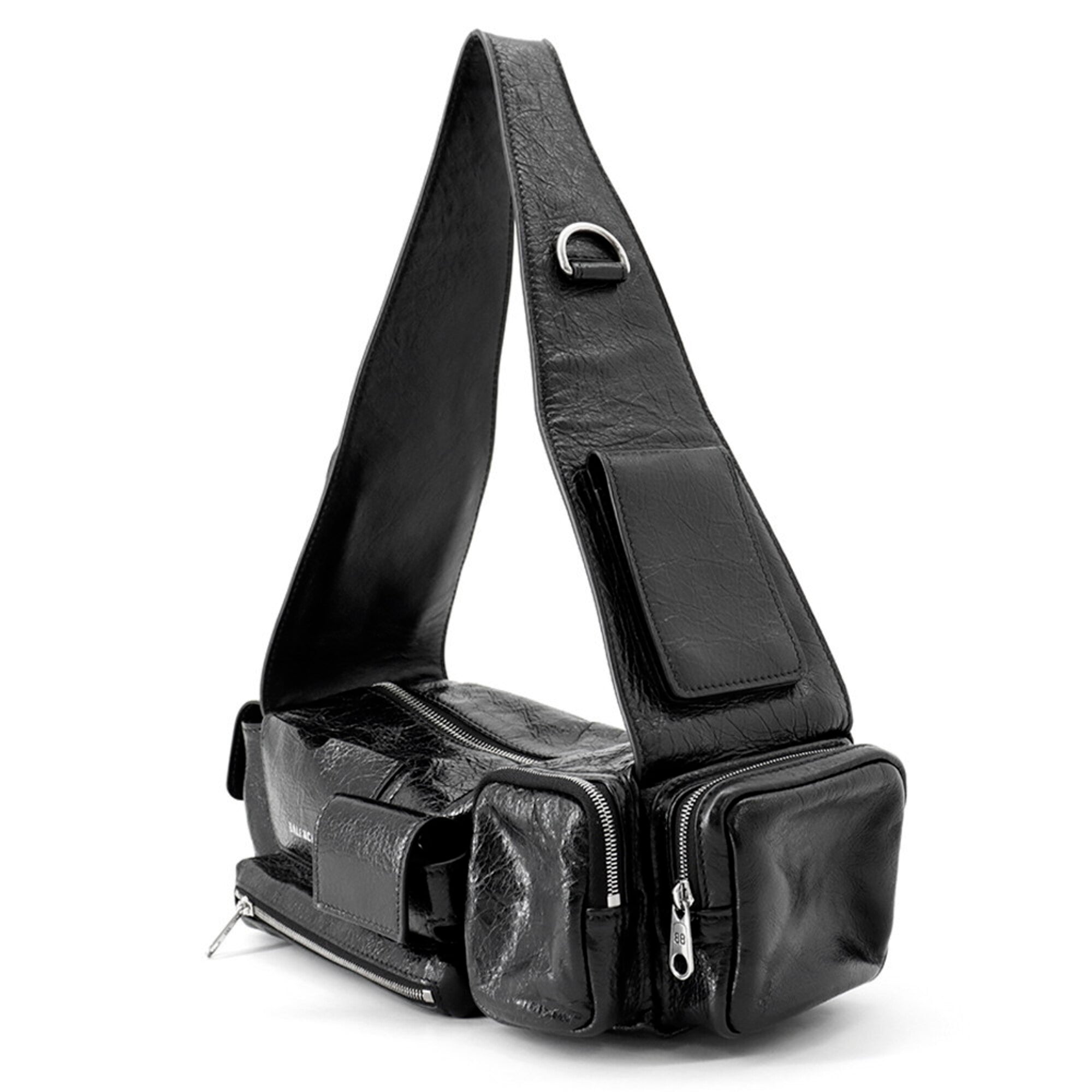 Balenciaga Black Leather Handbag Shoulder Bag (Pre-Owned)