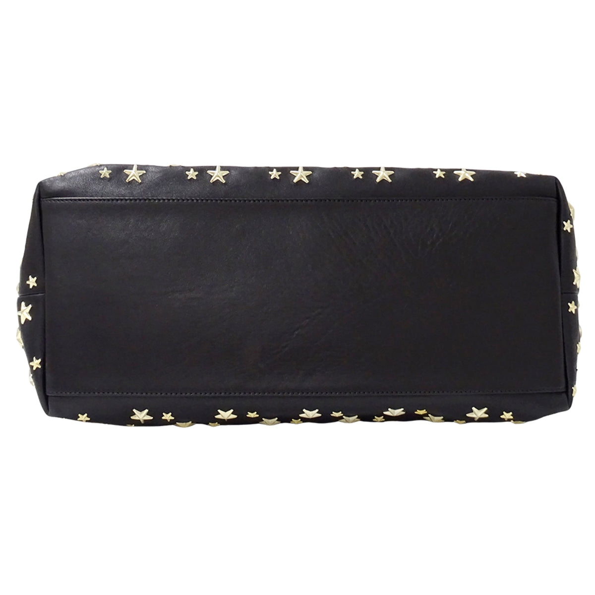 Jimmy Choo Black Leather Handbag Tote Bag (Pre-Owned)