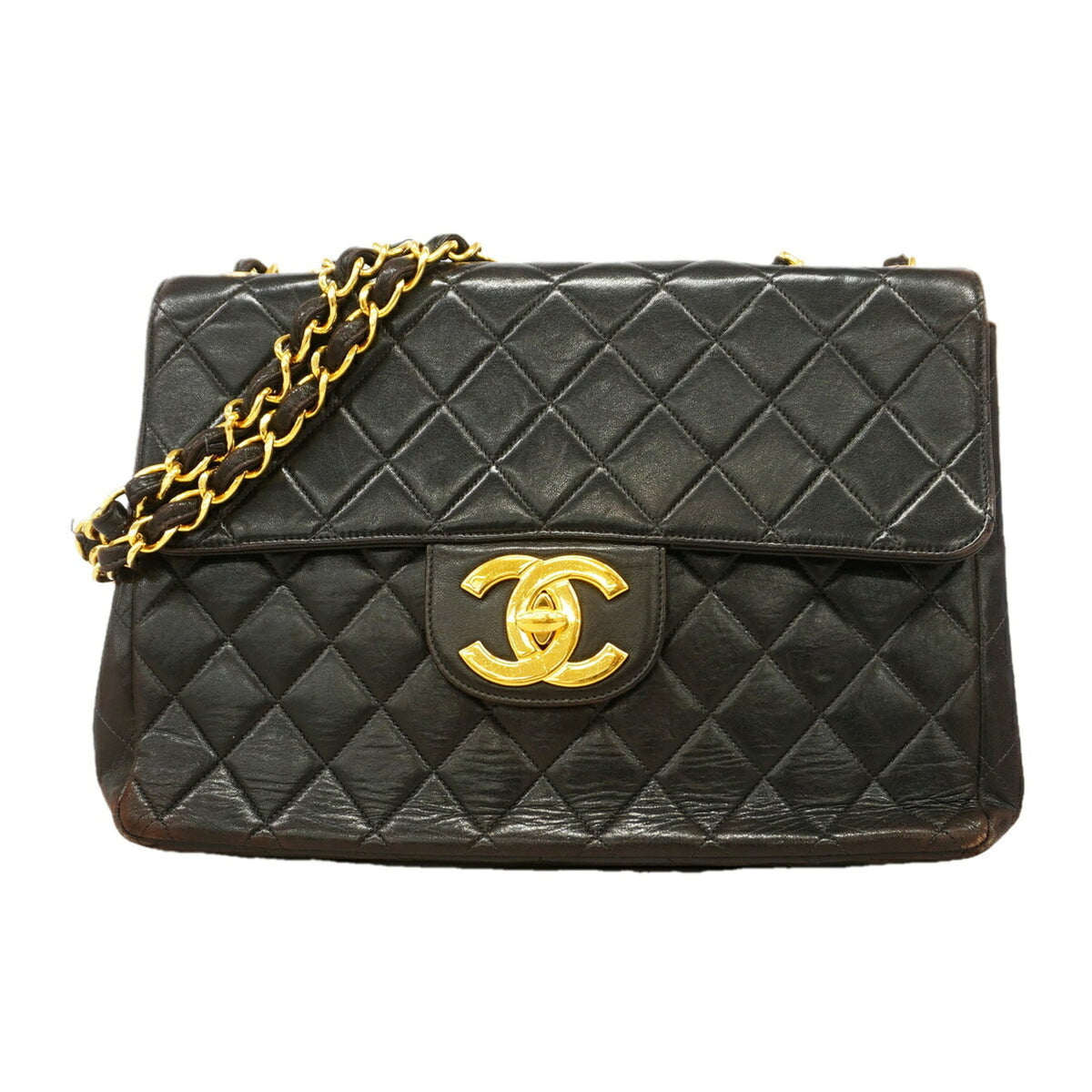 Chanel Black Leather Shoulder Bag (Pre-Owned)