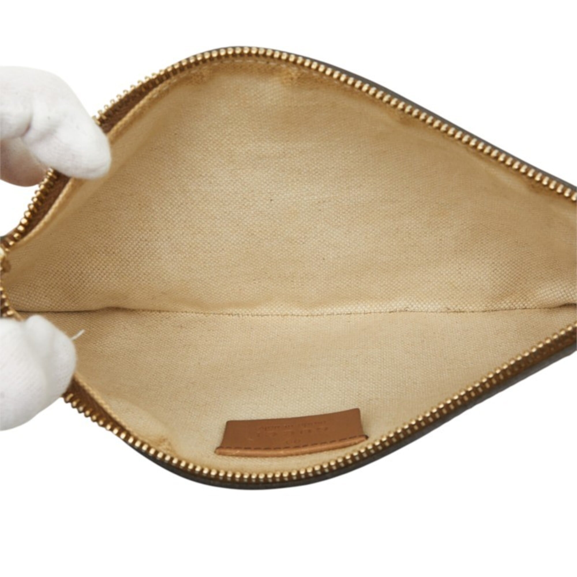 Gucci Brown Leather Handbag Pouch (Pre-Owned)