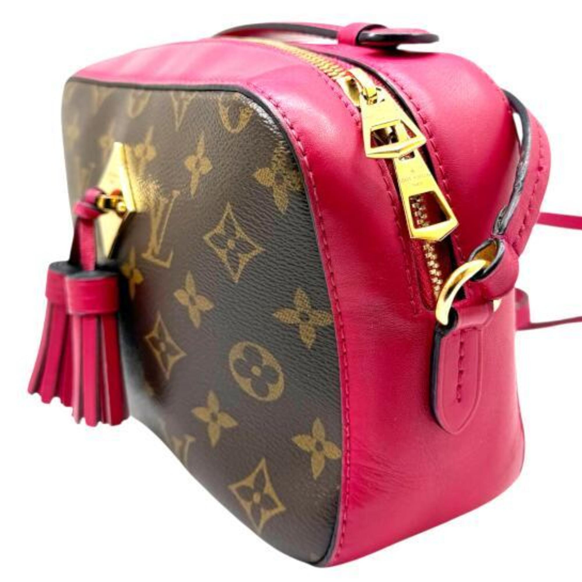Louis Vuitton Brown Freesia Monogram Pink Monogram Shoulder Bag (Pre-Owned)