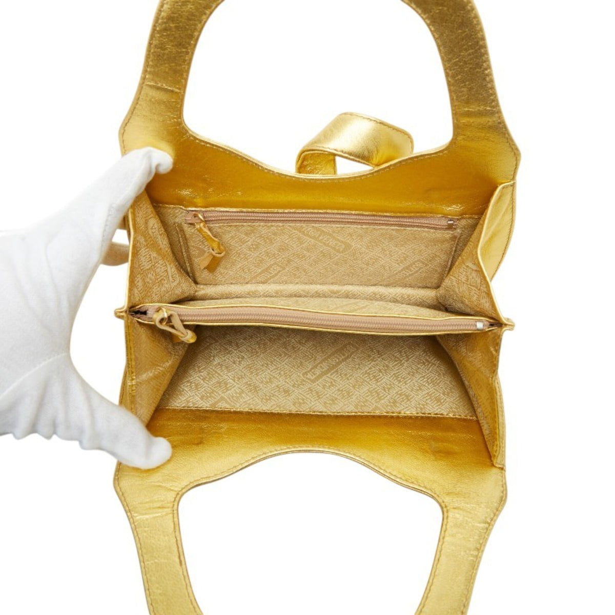 Bottega Veneta Gold Leather Handbag (Pre-Owned)