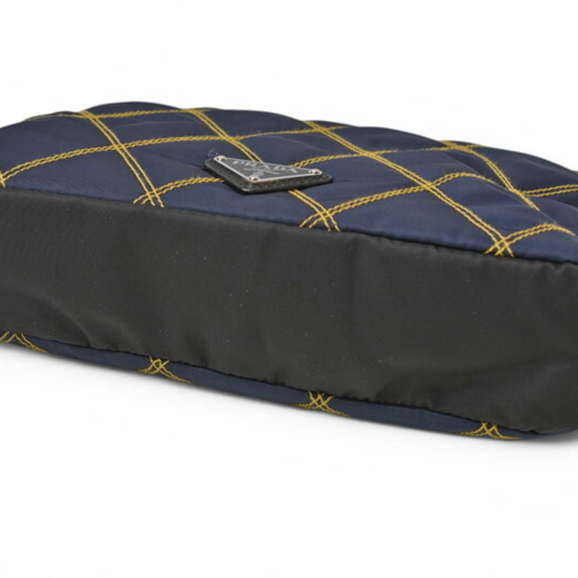Prada Navy Black Nylon Clutch Bag (Pre-Owned)