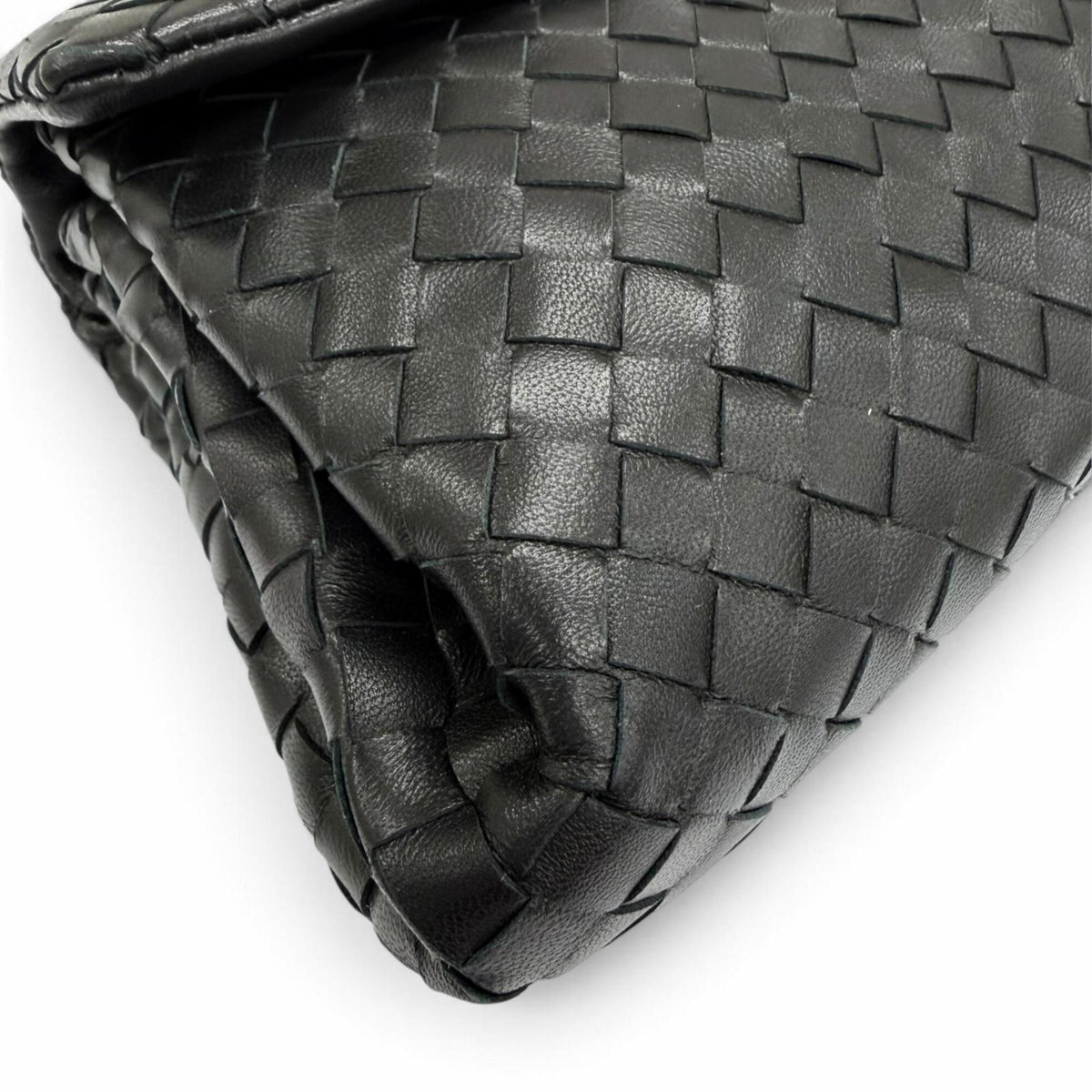 Bottega Veneta Black Leather Clutch Bag (Pre-Owned)