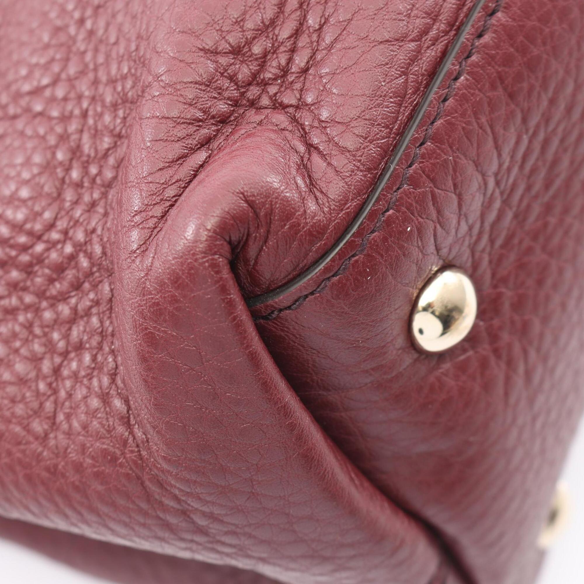 Gucci Soho Bordeaux Leather Handbag Tote Bag (Pre-Owned)