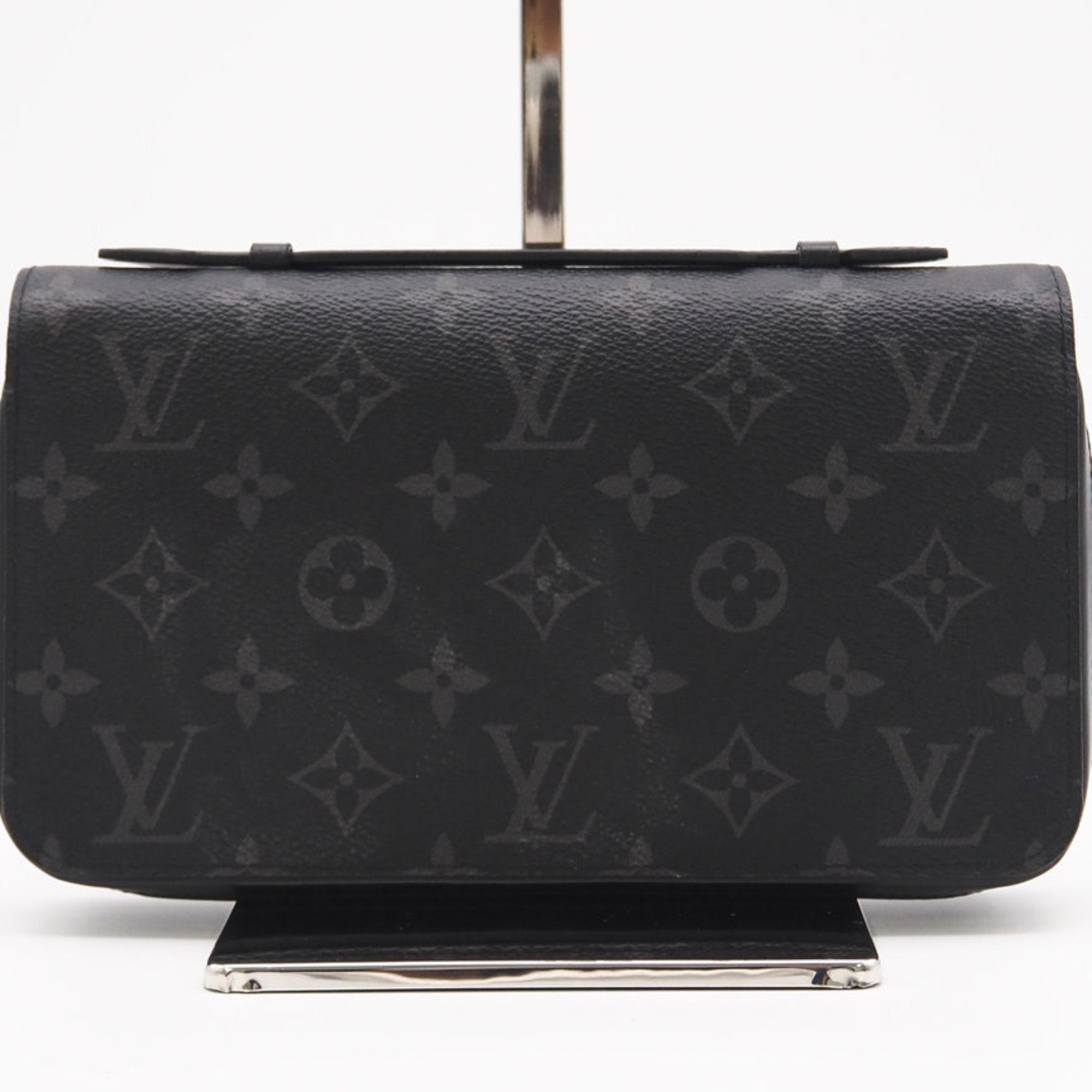 Louis Vuitton Black Gray Coated Canvas Coin Purse/Coin Case (Pre-Owned)