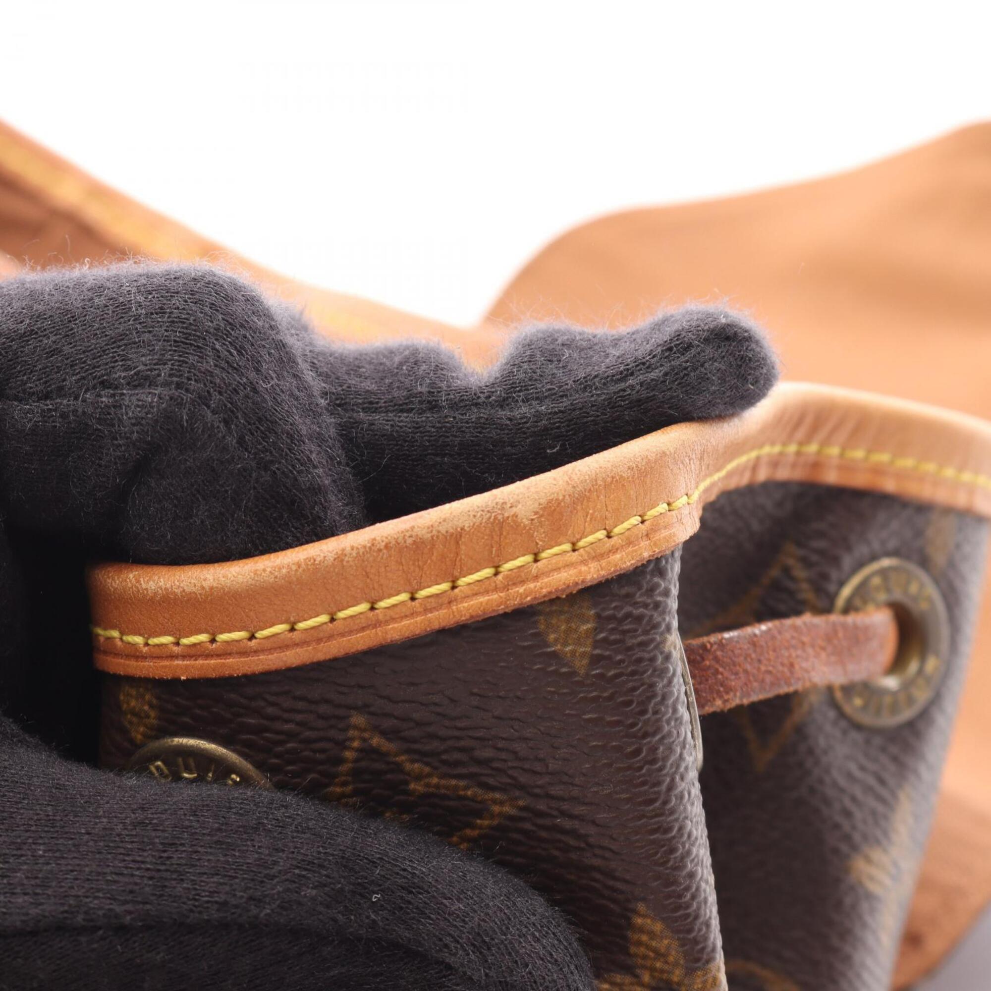 Louis Vuitton Brown Coated Canvas Leather Backpack Handbag (Pre-Owned)