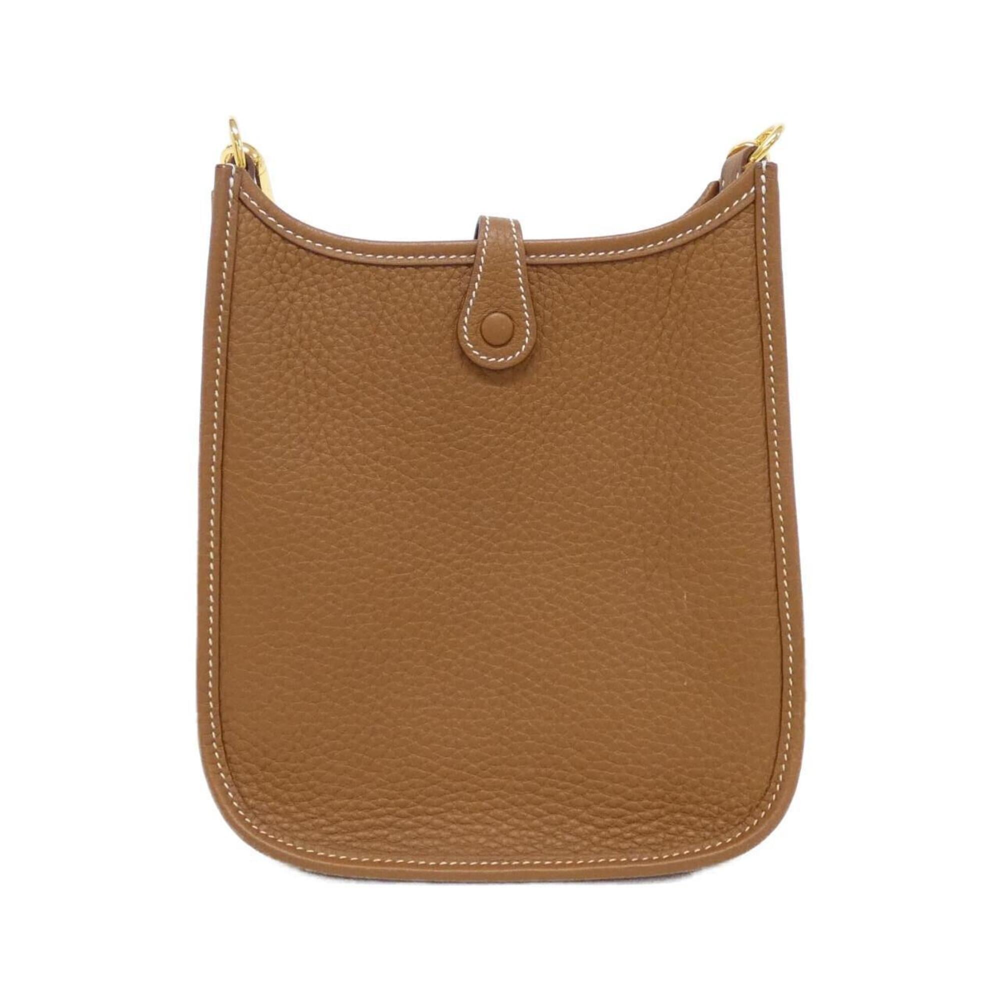 Hermes Gold Taurillon Clemence Leather Shoulder Bag (Pre-Owned)