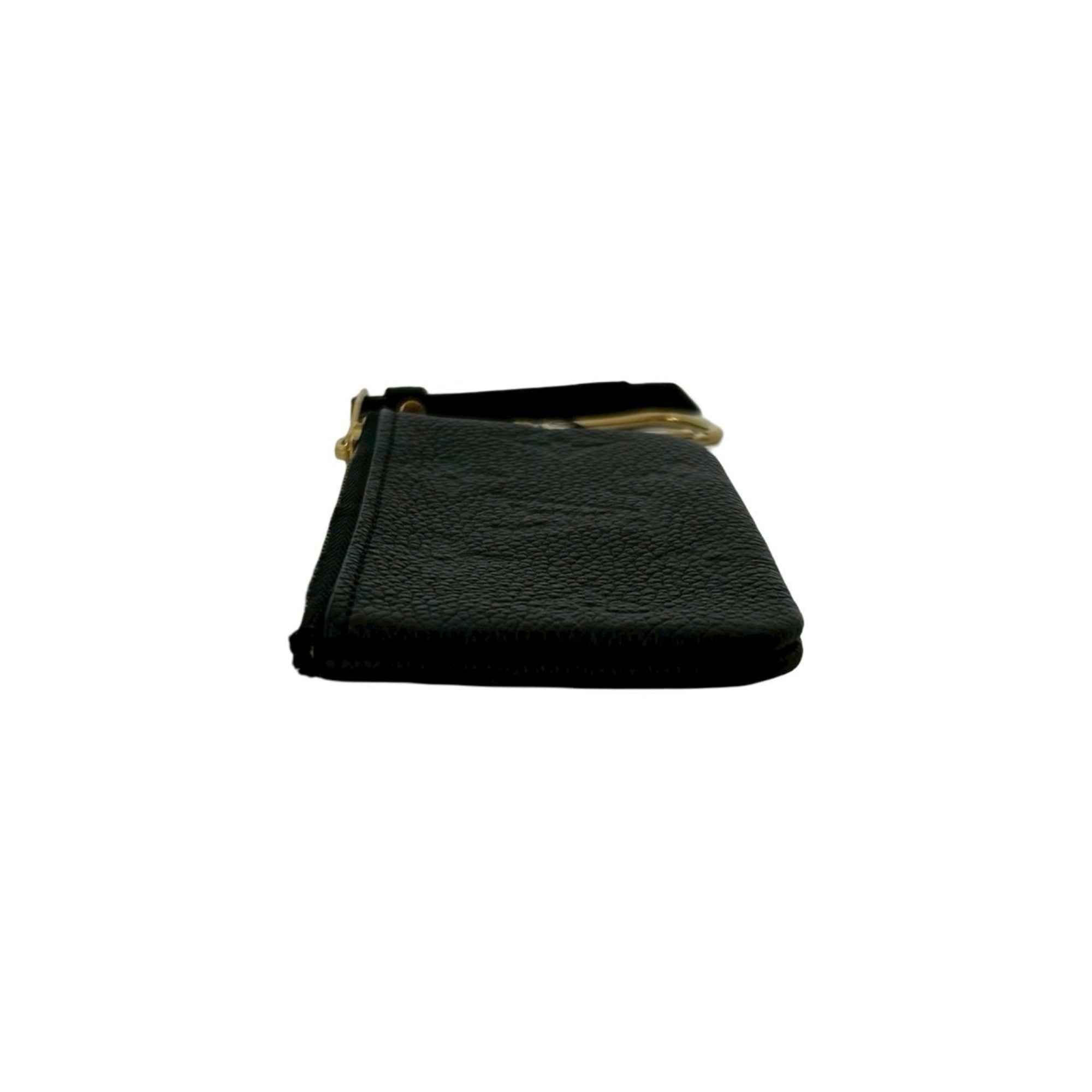 Louis Vuitton Black Leather Coin Purse/Coin Case (Pre-Owned)