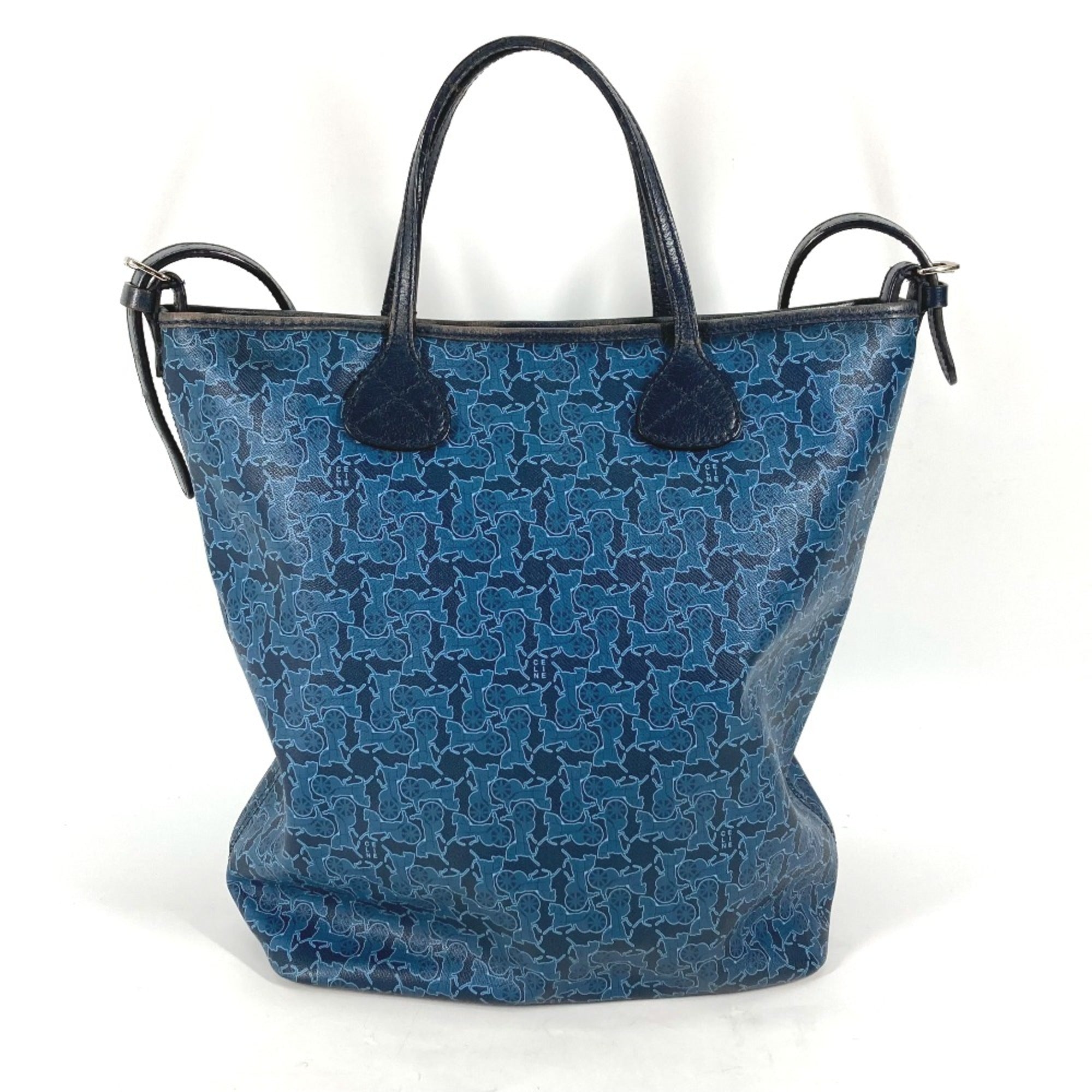 Celine Blue Leather Shoulder Bag (Pre-Owned)