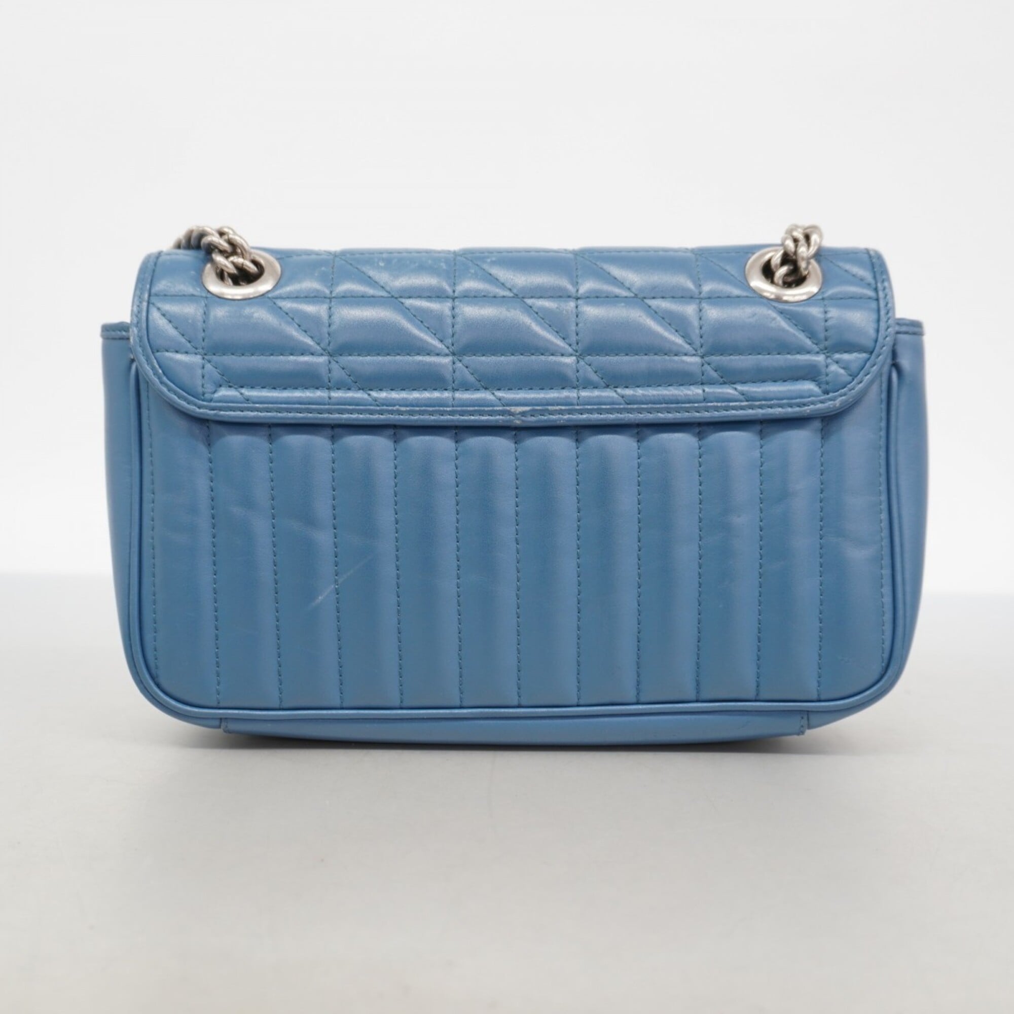 Gucci Blue Leather Shoulder Bag (Pre-Owned)