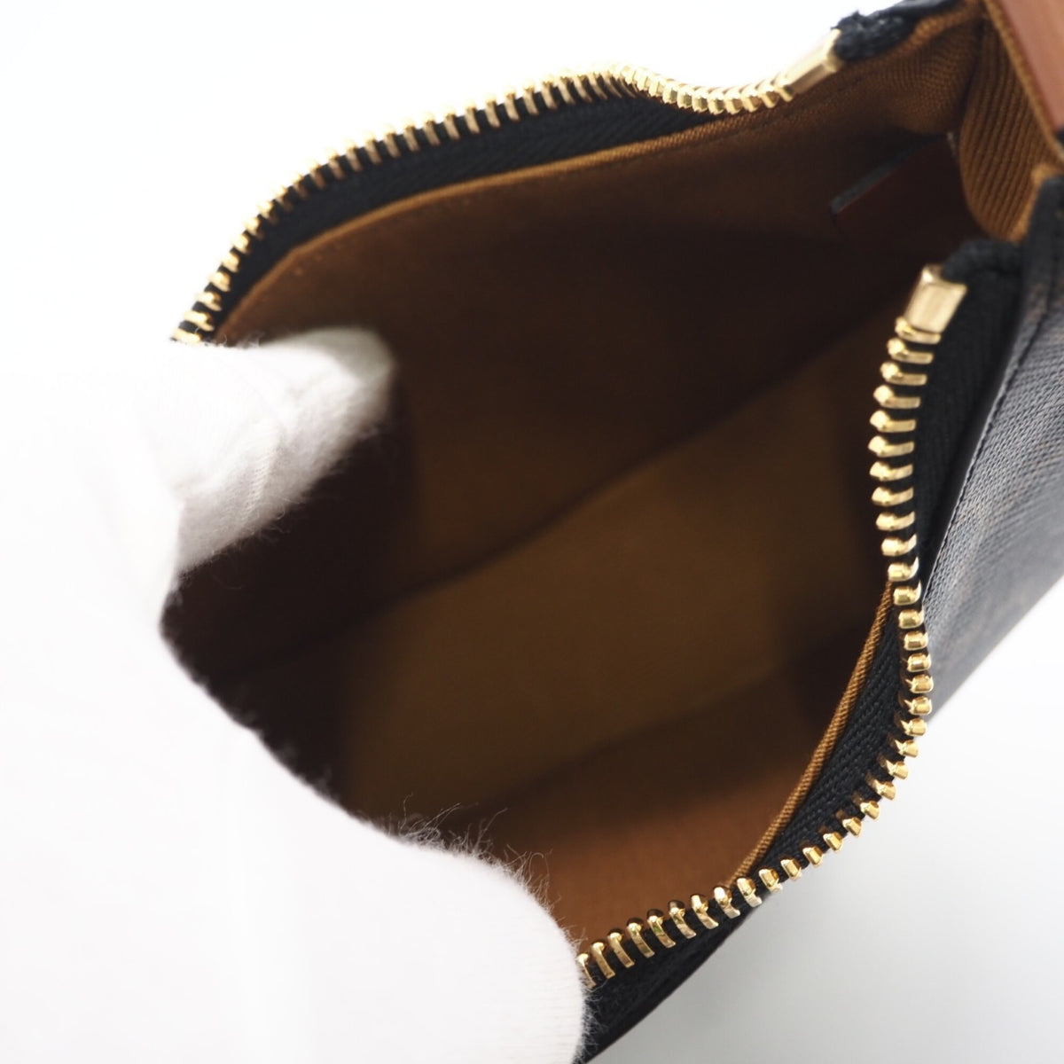 Celine Beige Brown Coated Canvas Leather Handbag Shoulder Bag (Pre-Owned)