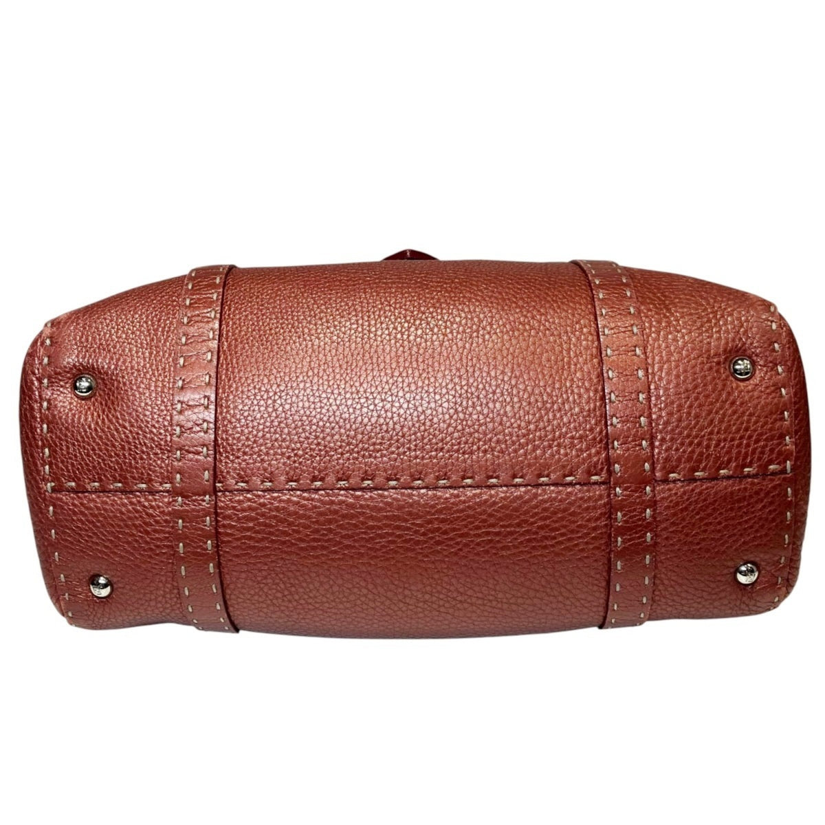 Fendi Selleria Red Color Leather Handbag (Pre-Owned)