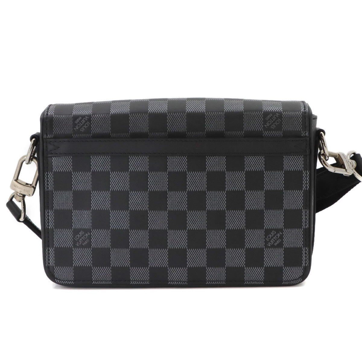 Louis Vuitton Black Damier Canvas Infini Silver Damier Canvas Messenger Bag Shoulder Bag (Pre-Owned)