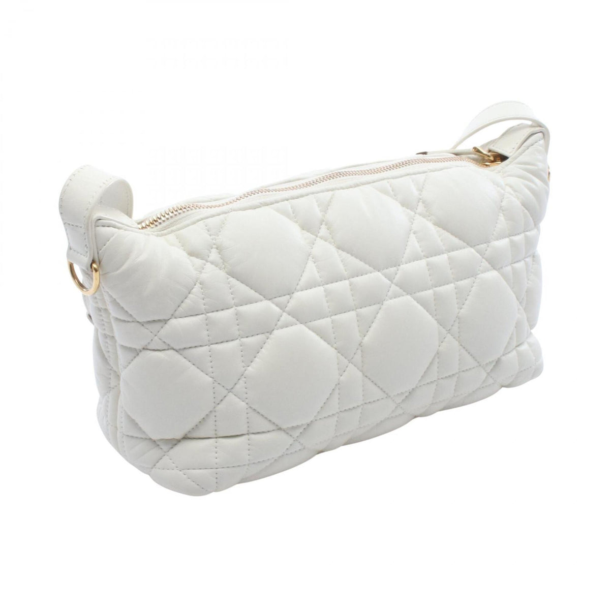 Christian Dior White Leather Handbag Shoulder Bag (Pre-Owned)