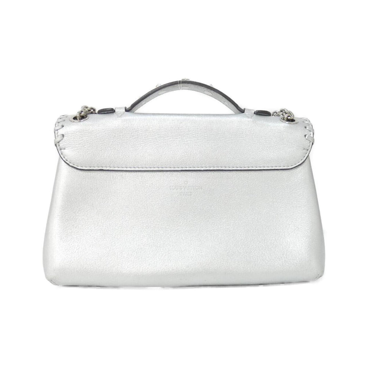 Louis Vuitton Silver Leather Handbag Shoulder Bag (Pre-Owned)