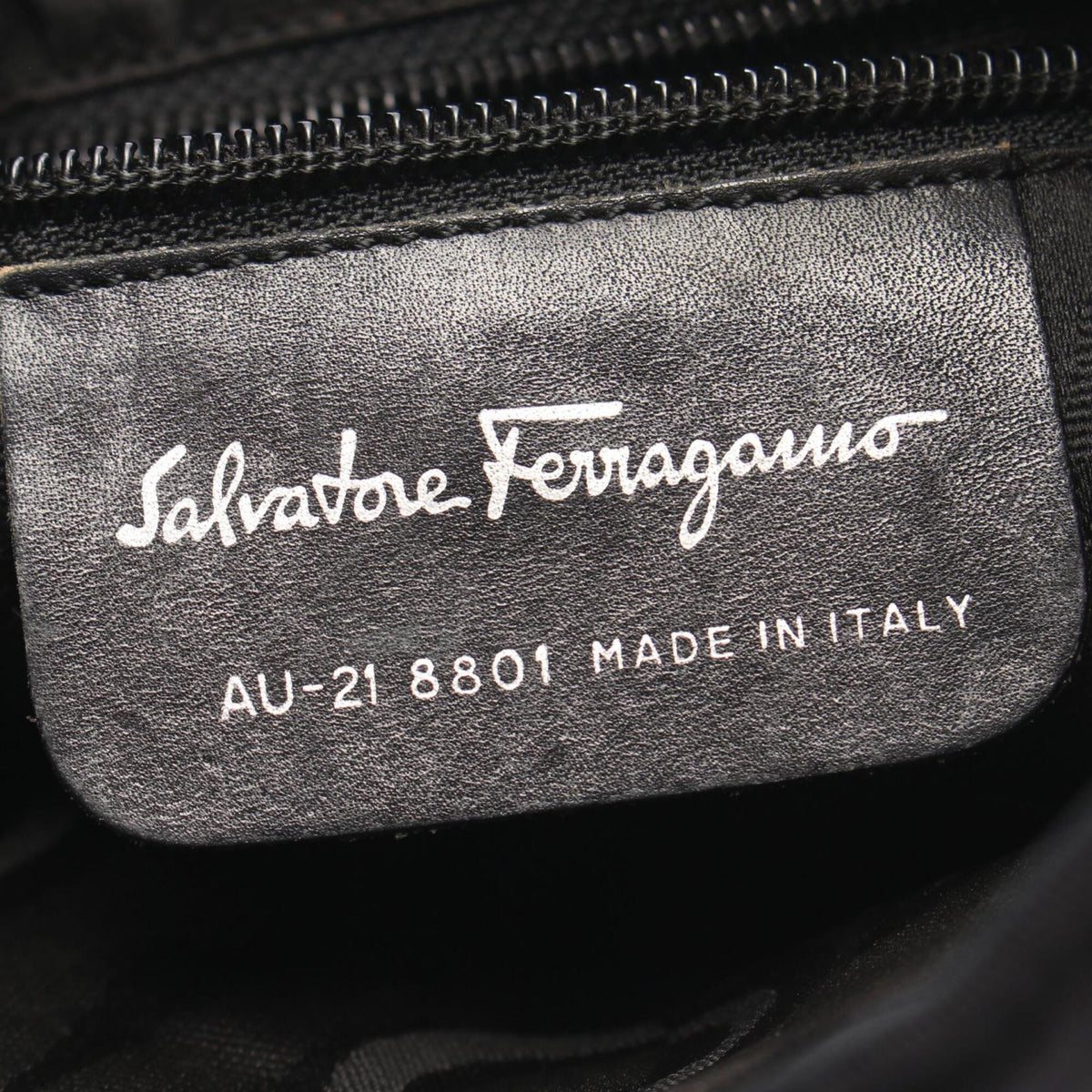 Salvatore Ferragamo Black Canvas Handbag Shoulder Bag (Pre-Owned)