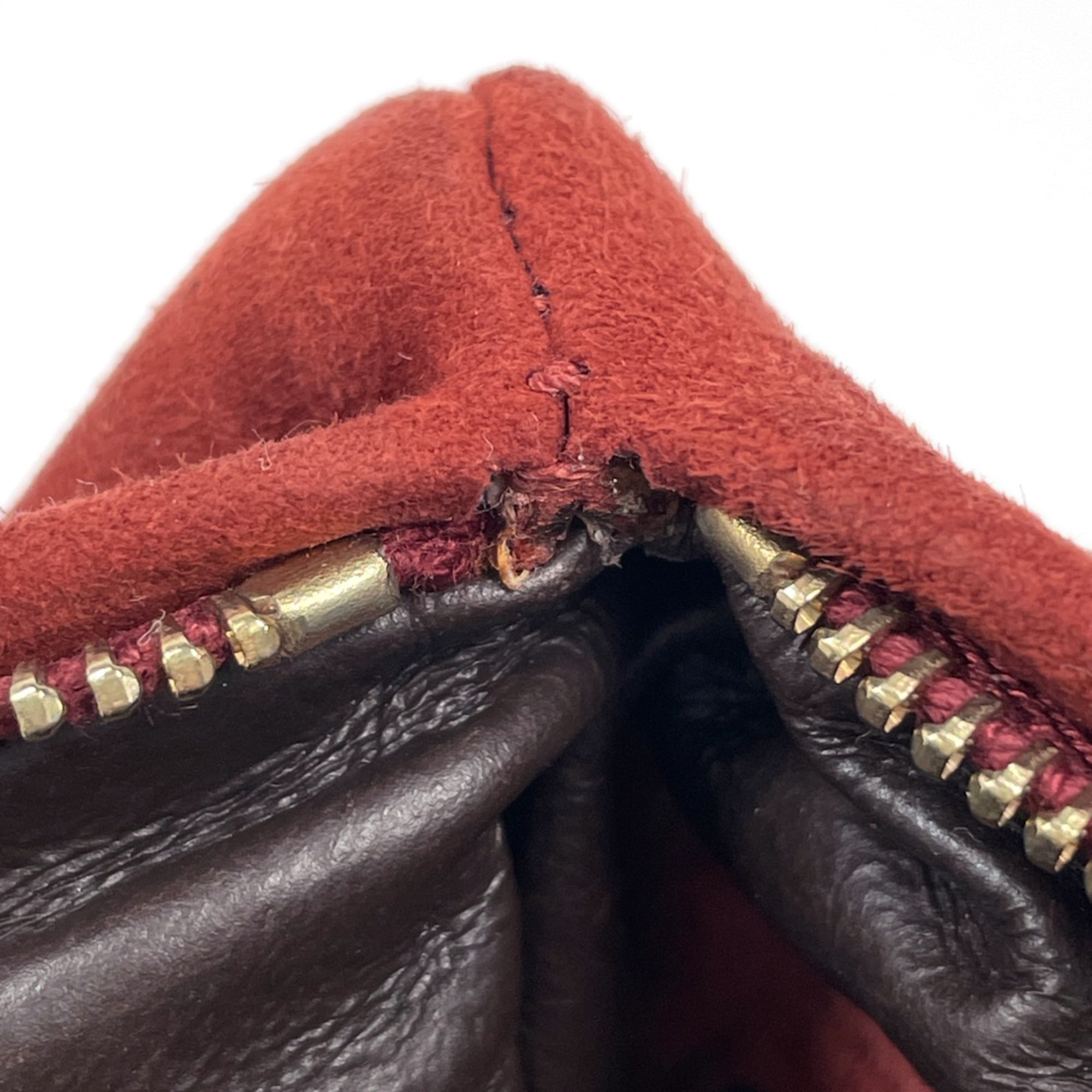 Bottega Veneta Intrecciato Red Color Leather Clutch Bag (Pre-Owned)
