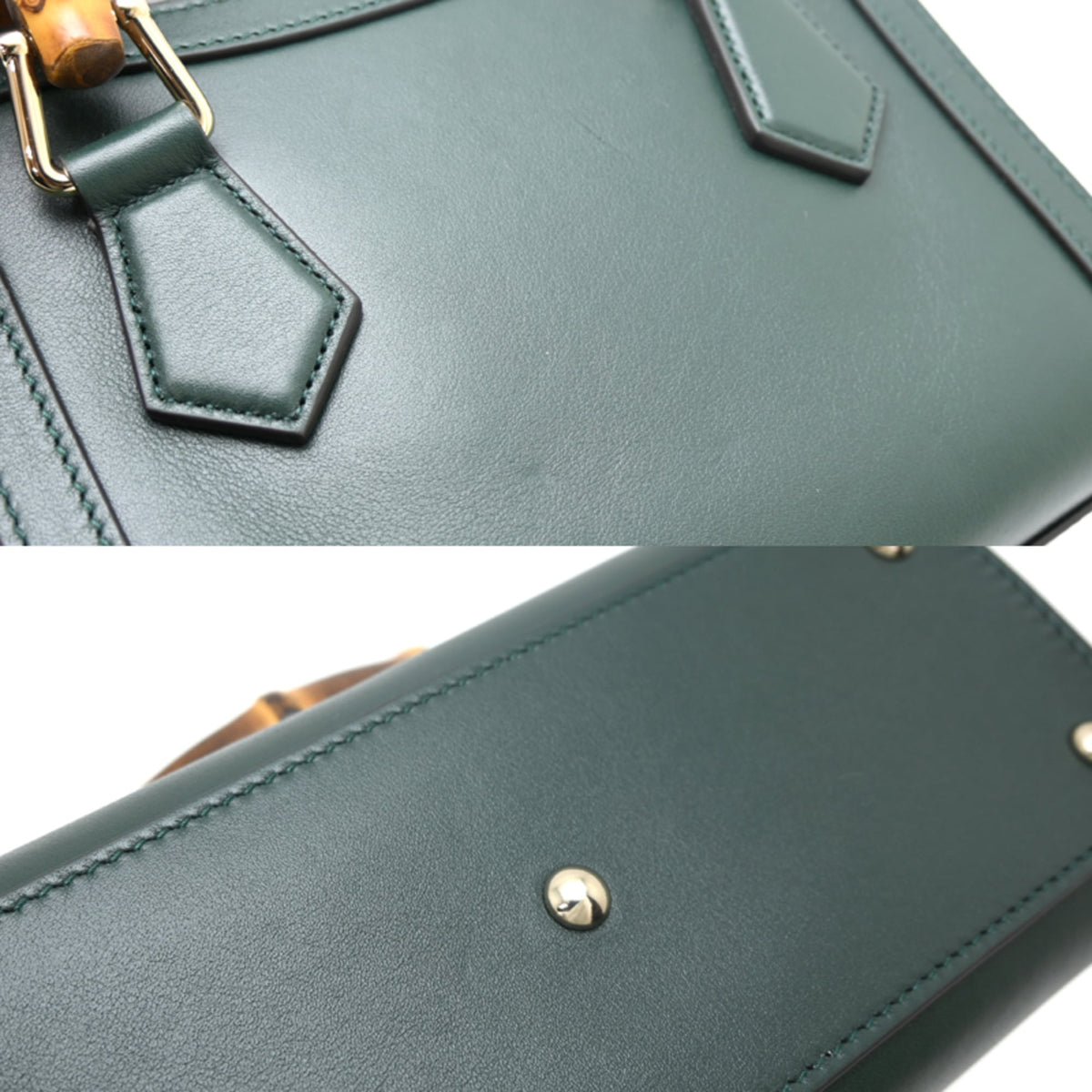 Gucci Green Leather Handbag (Pre-Owned)
