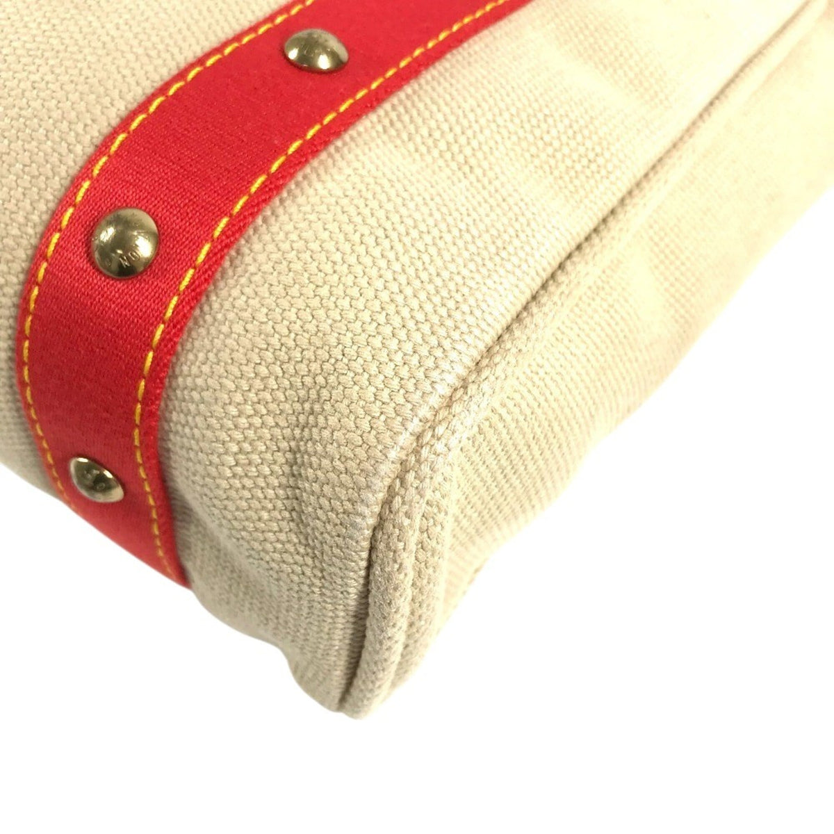 Louis Vuitton Antigua Beige Red Color Canvas Shoulder Bag Tote Bag (Pre-Owned)