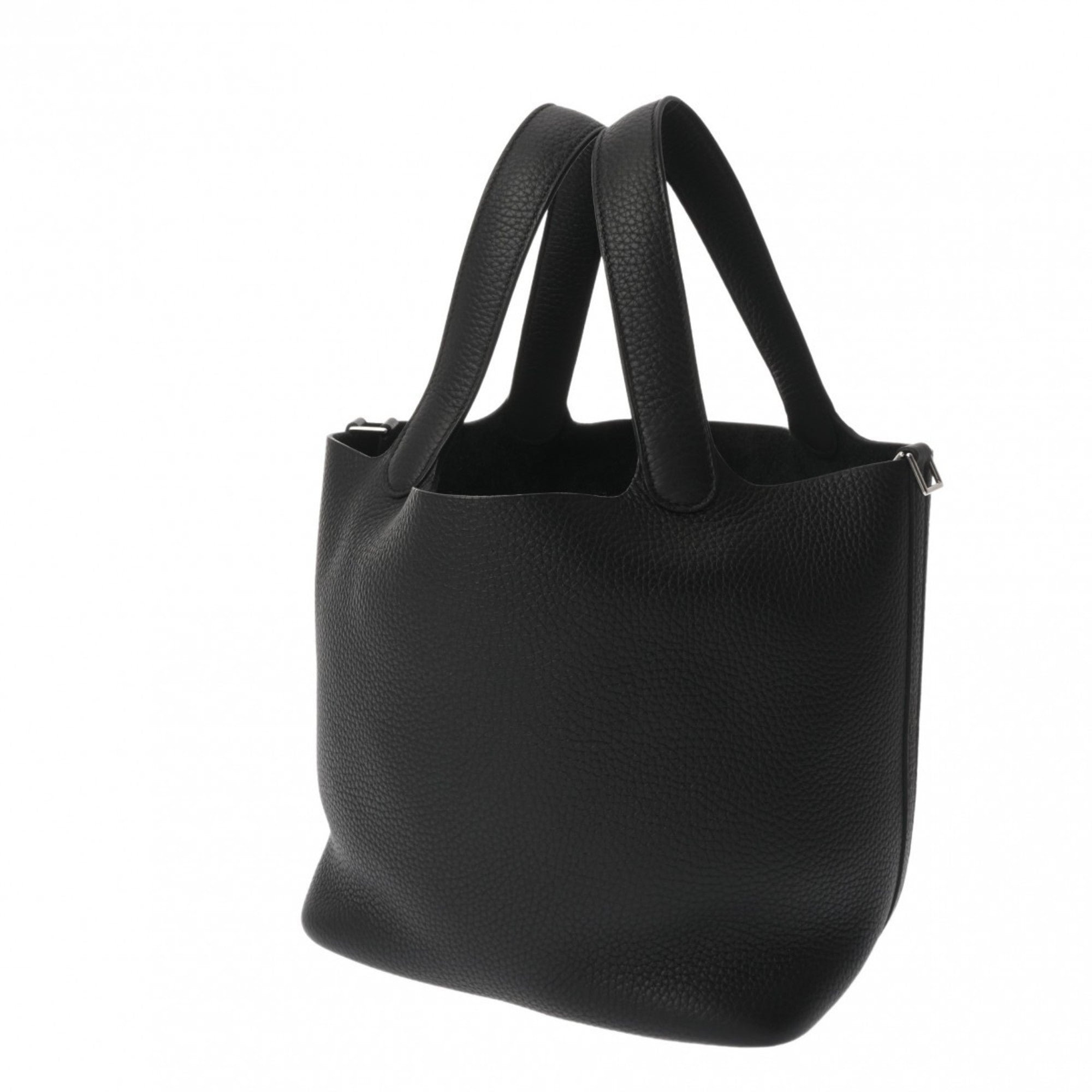 Hermes Black Taurillon Clemence Leather Handbag (Pre-Owned)
