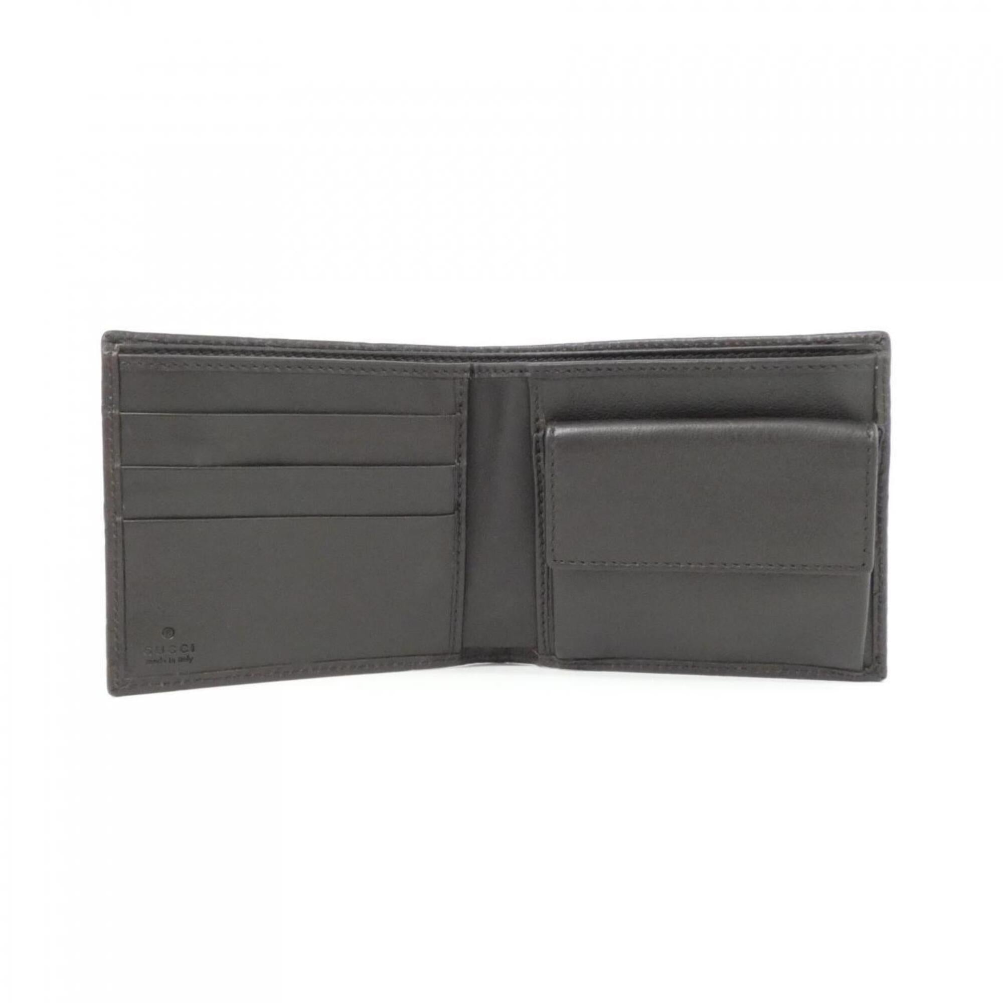 Gucci Chocolate Gg Leather Wallet (Bi-Fold) (Pre-Owned)