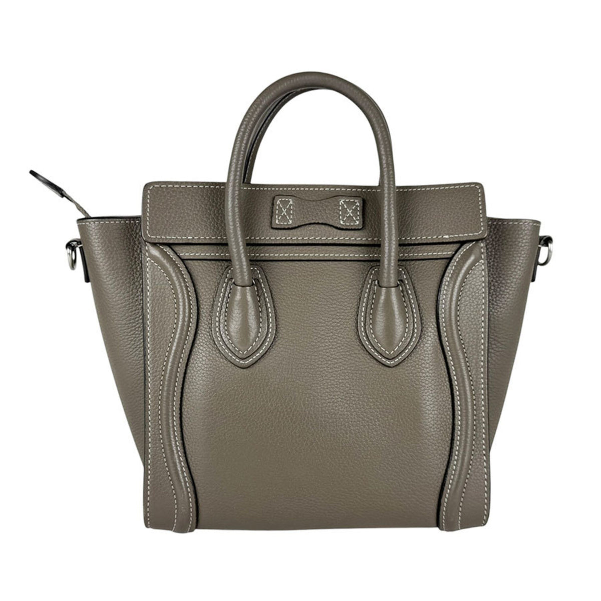 Celine Grayish Leather Handbag Shoulder Bag (Pre-Owned)