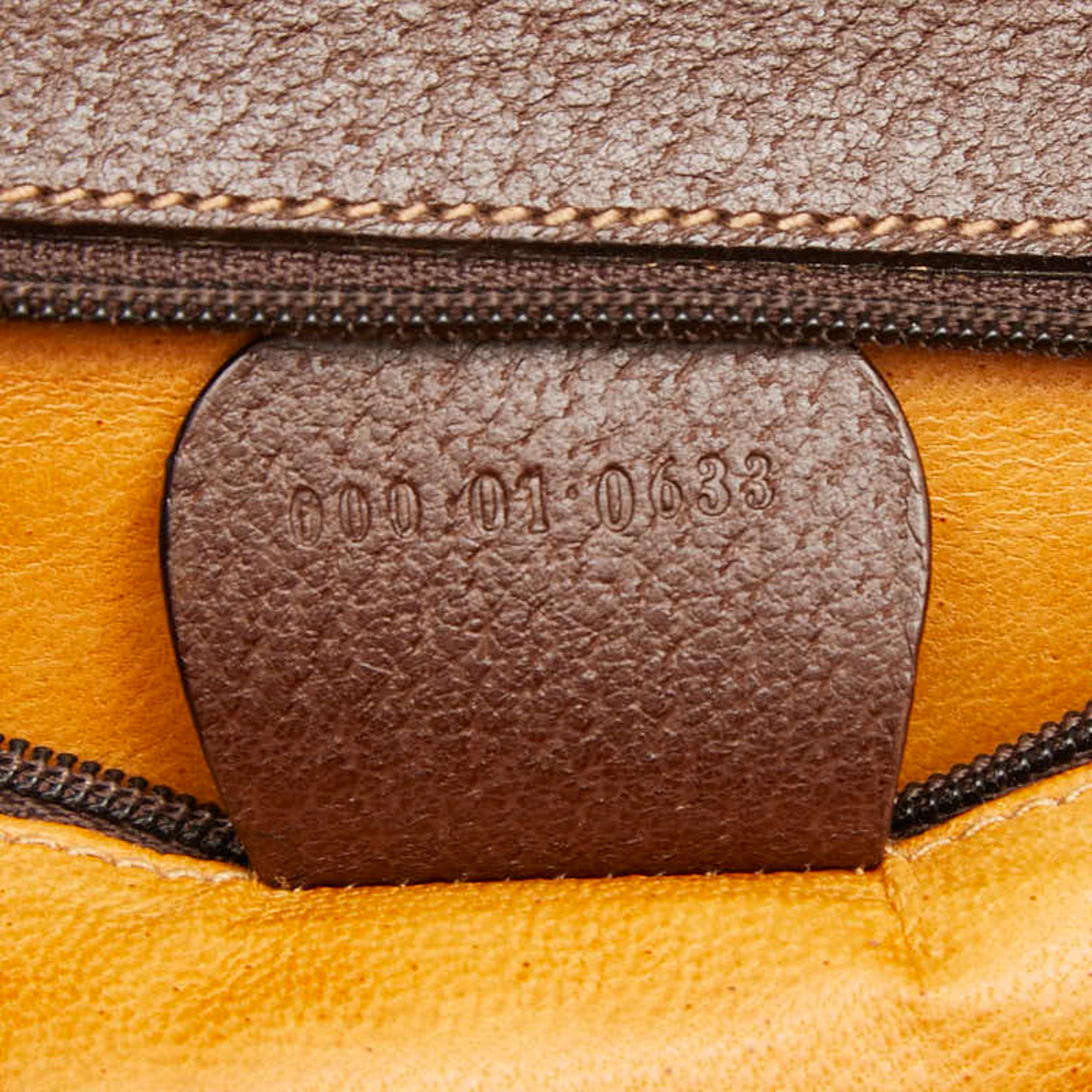 Gucci Bamboo Brown Leather Handbag (Pre-Owned)
