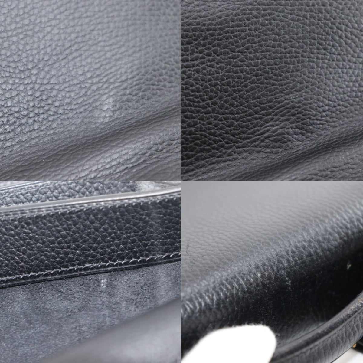 Hermes Sac A Depeche Black Fjord Leather Briefcase (Pre-Owned)