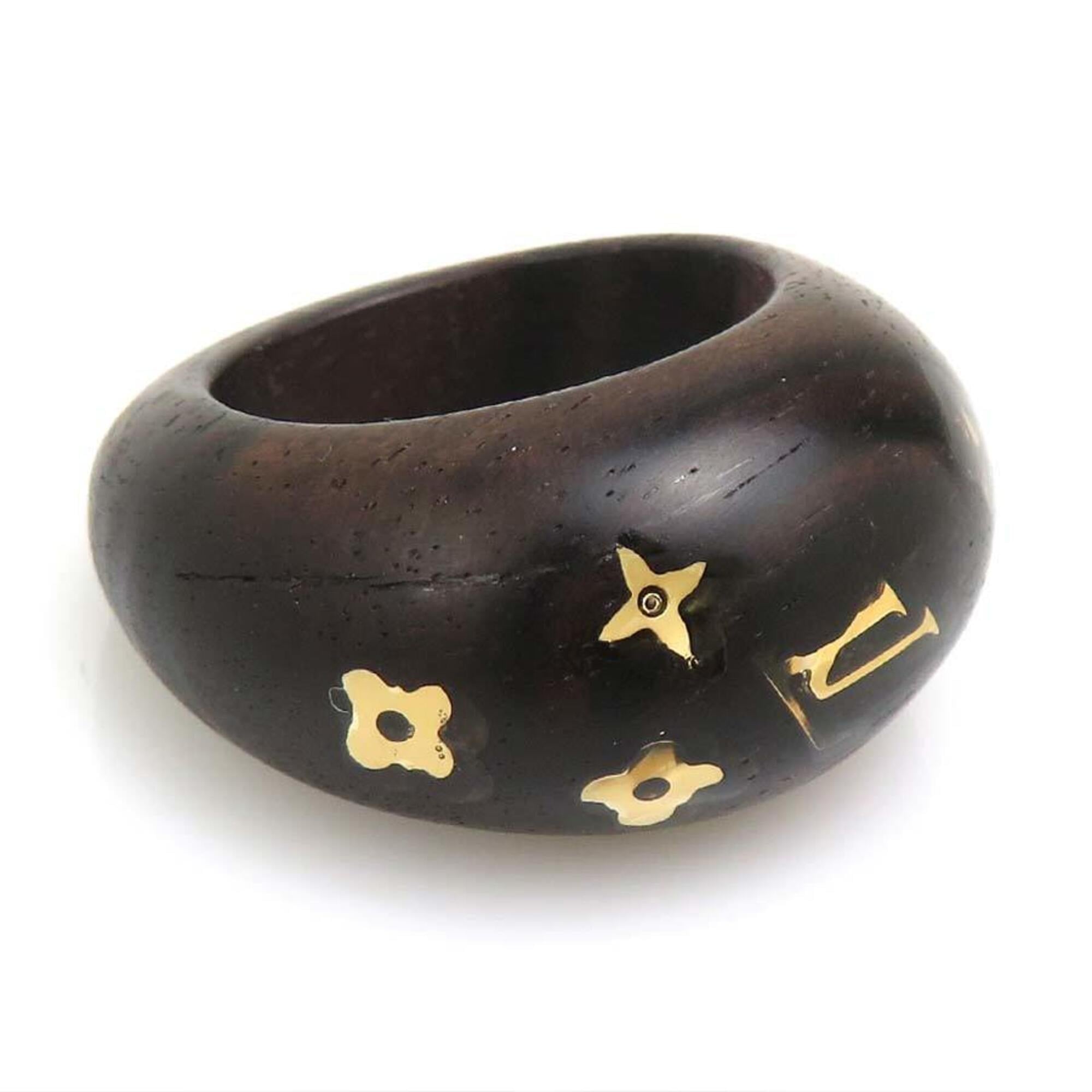 Louis Vuitton Brown Wood Band Ring (Pre-Owned)