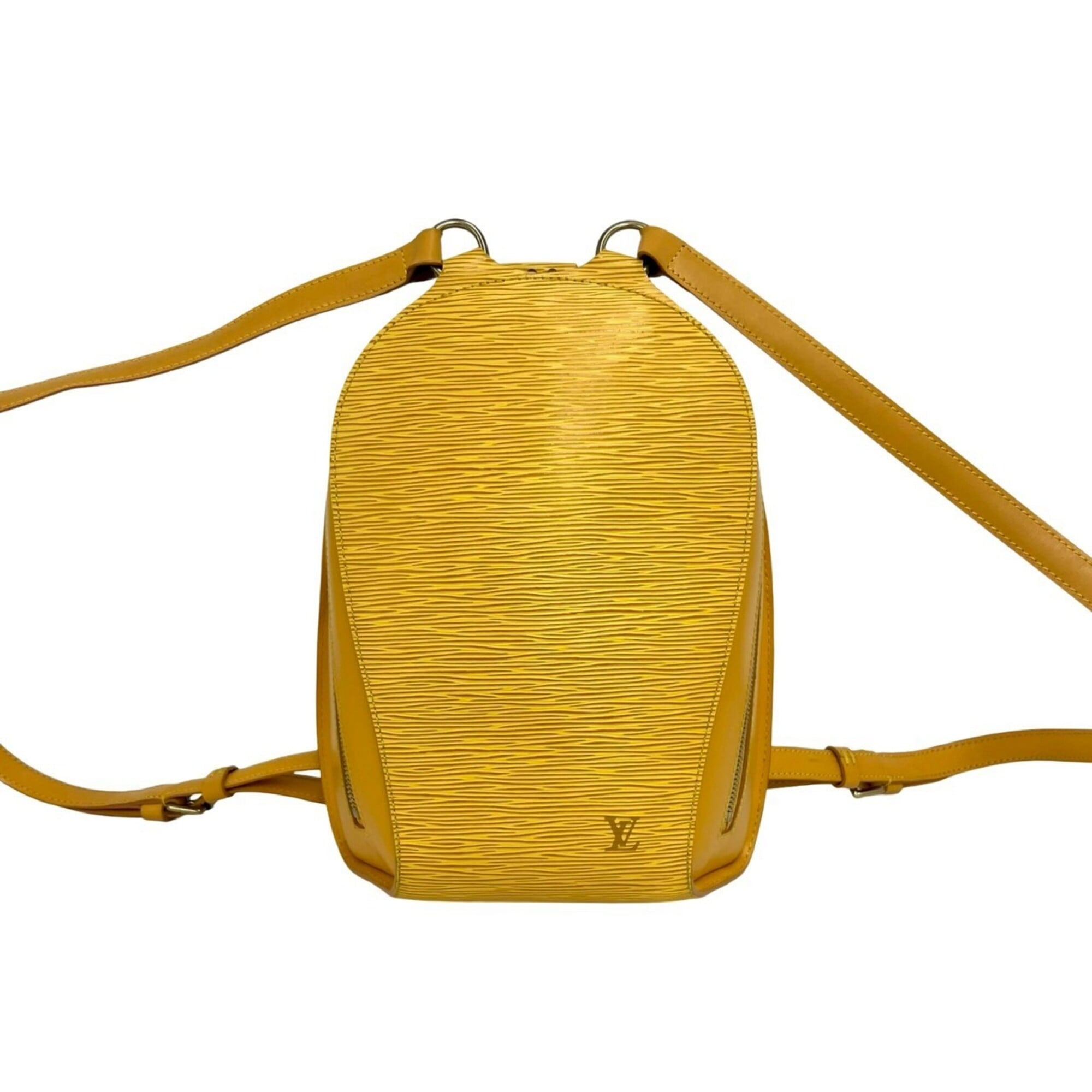 Louis Vuitton Yellow Leather Backpack (Pre-Owned)
