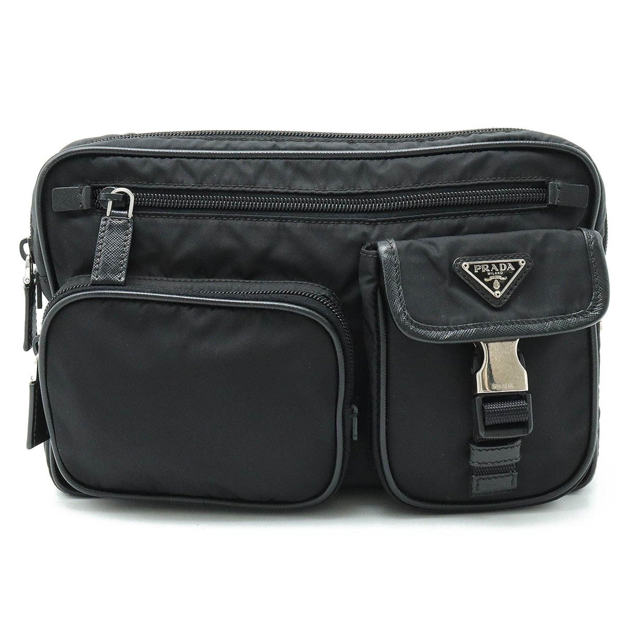 Prada Nero Nylon Fanny Pack Shoulder Bag (Pre-Owned)