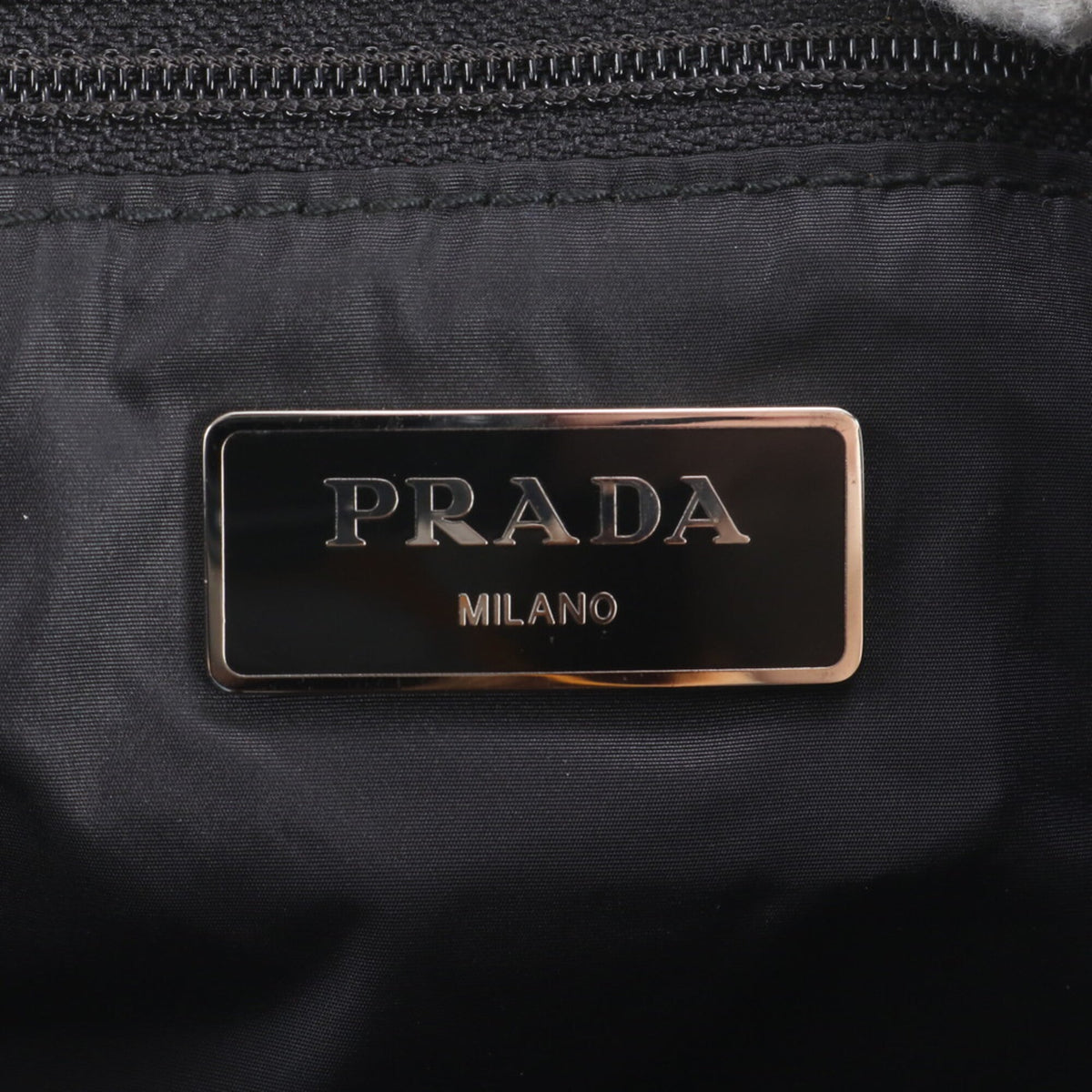 Prada Blue Leather Nylon Tote Bag (Pre-Owned)