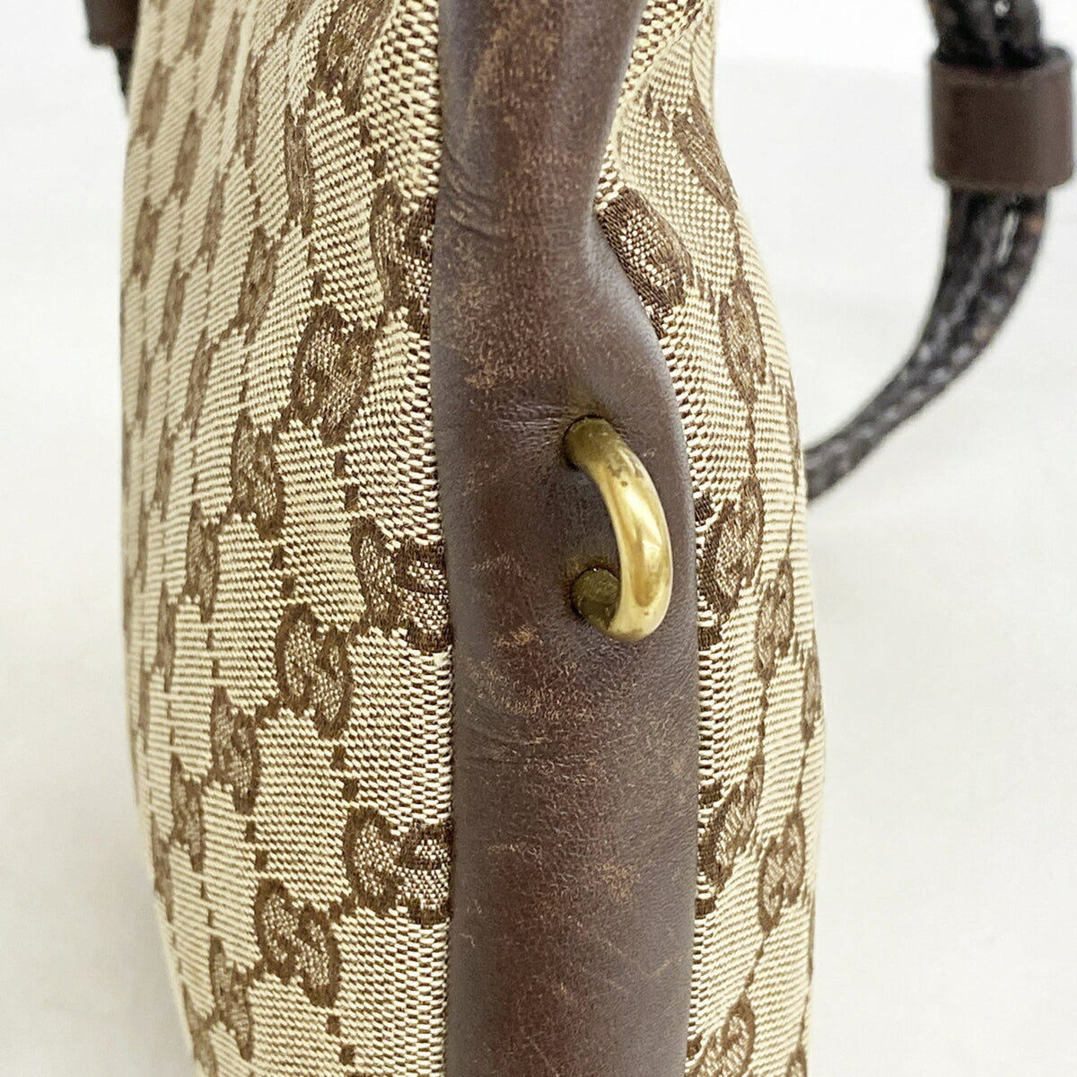 Gucci Brown Canvas Shoulder Bag (Pre-Owned)